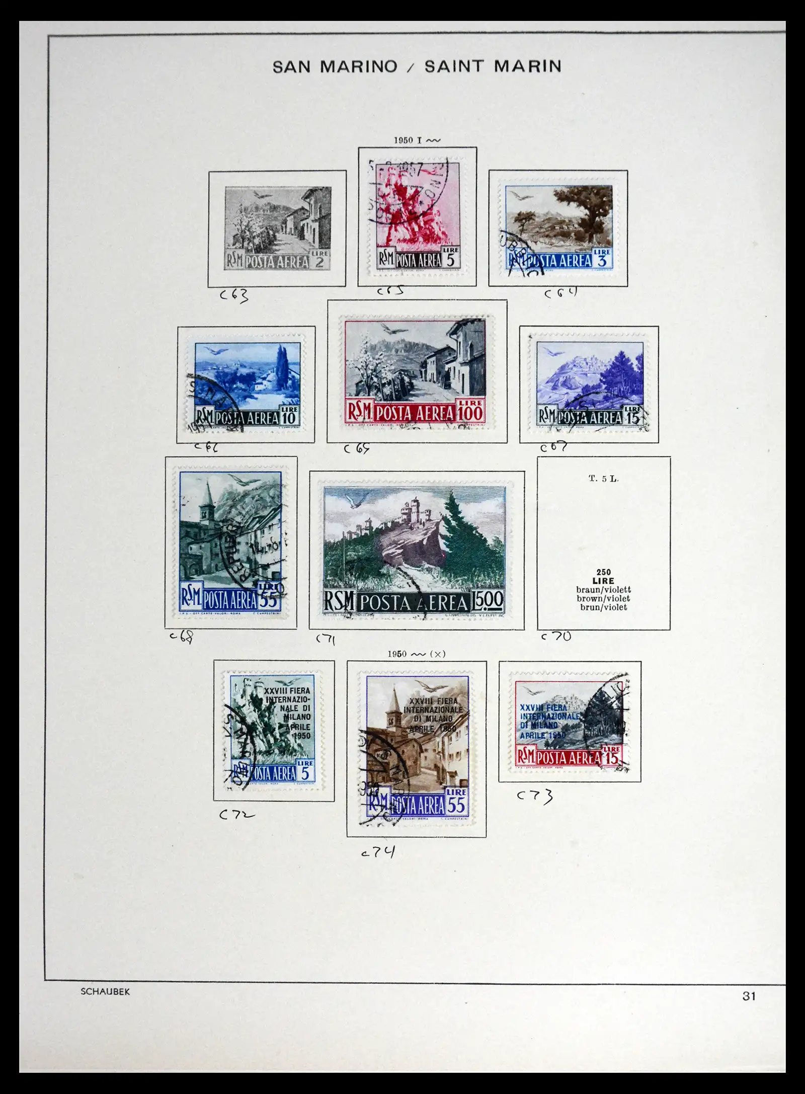 41654 0026 - Postzegelverzameling 41654 San Marino 1877-1970.