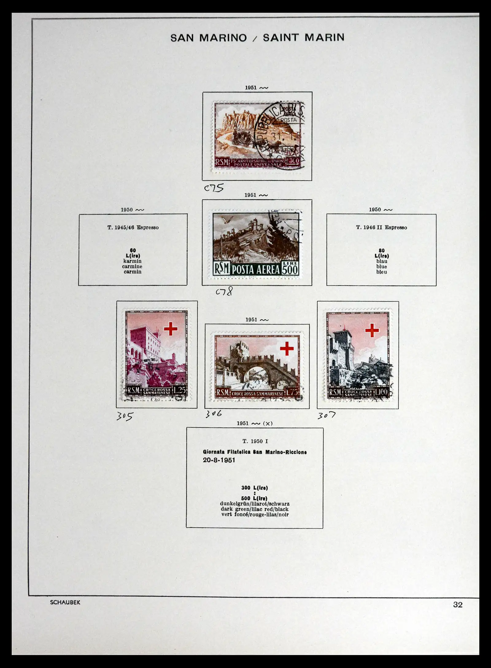 41654 0027 - Postzegelverzameling 41654 San Marino 1877-1970.