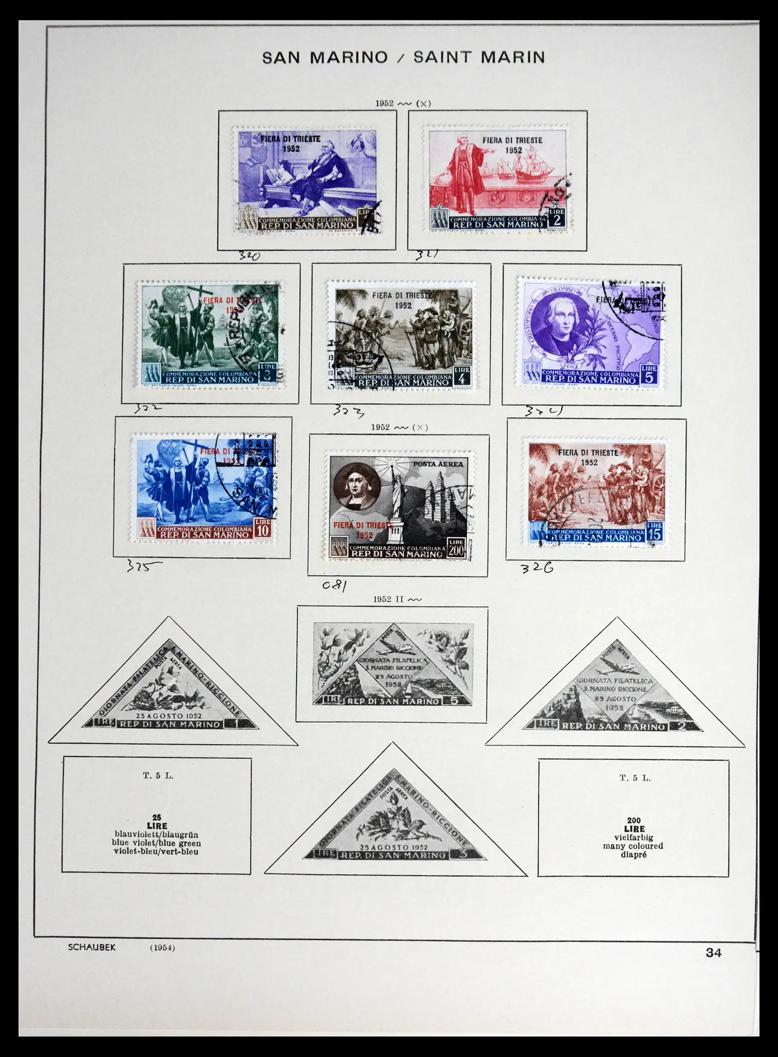 41654 0028 - Postzegelverzameling 41654 San Marino 1877-1970.