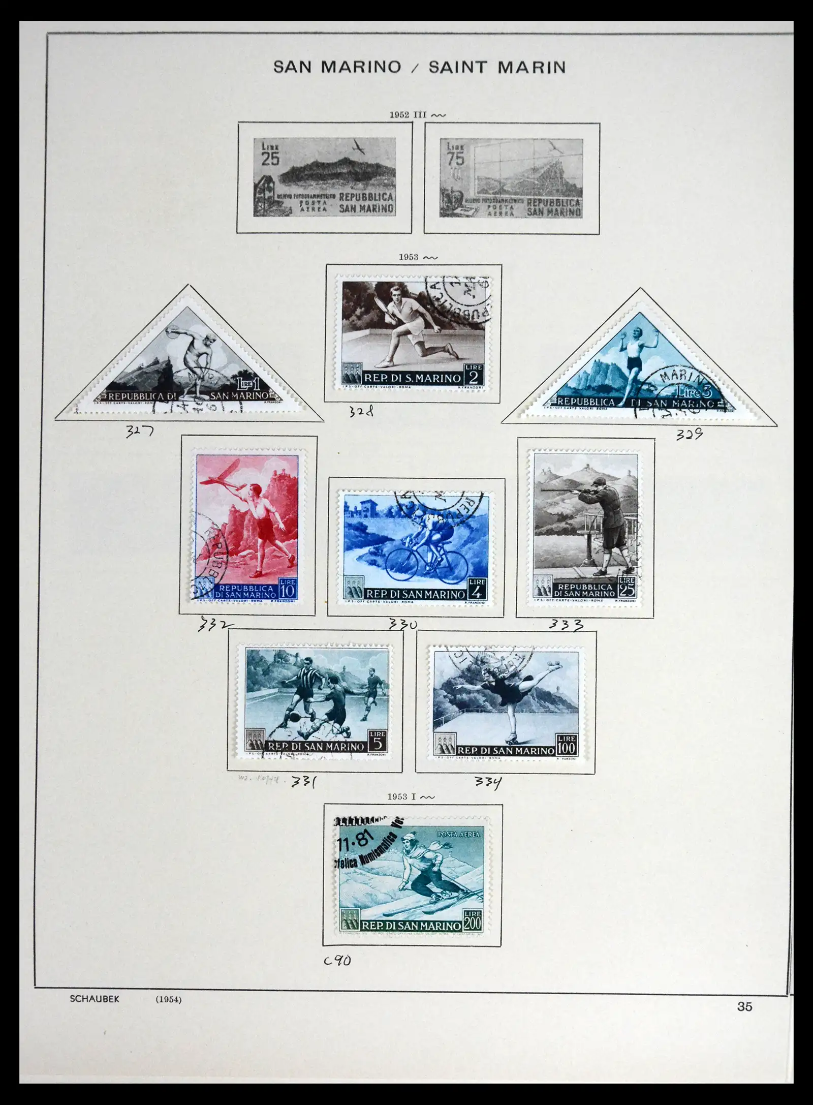 41654 0029 - Postzegelverzameling 41654 San Marino 1877-1970.