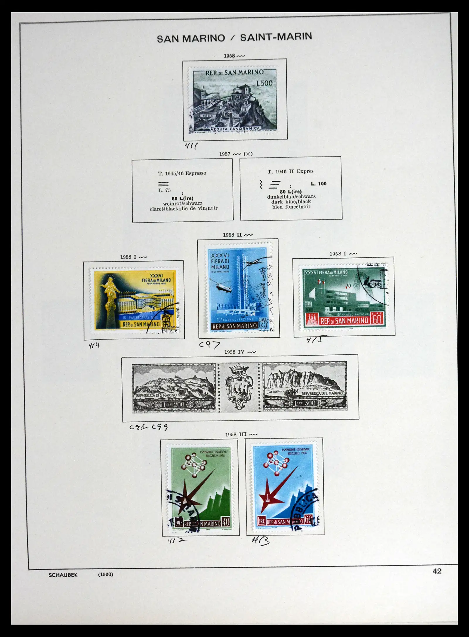 41654 0036 - Postzegelverzameling 41654 San Marino 1877-1970.