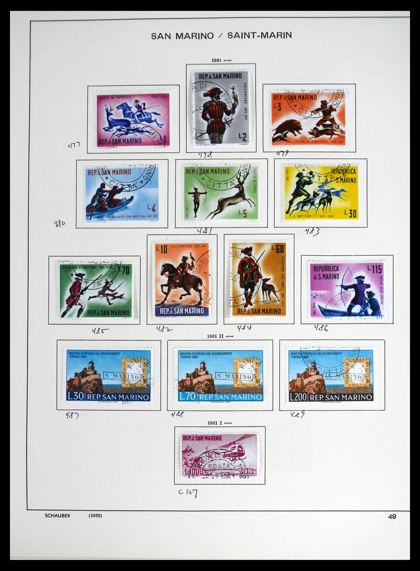 41654 0045 - Postzegelverzameling 41654 San Marino 1877-1970.