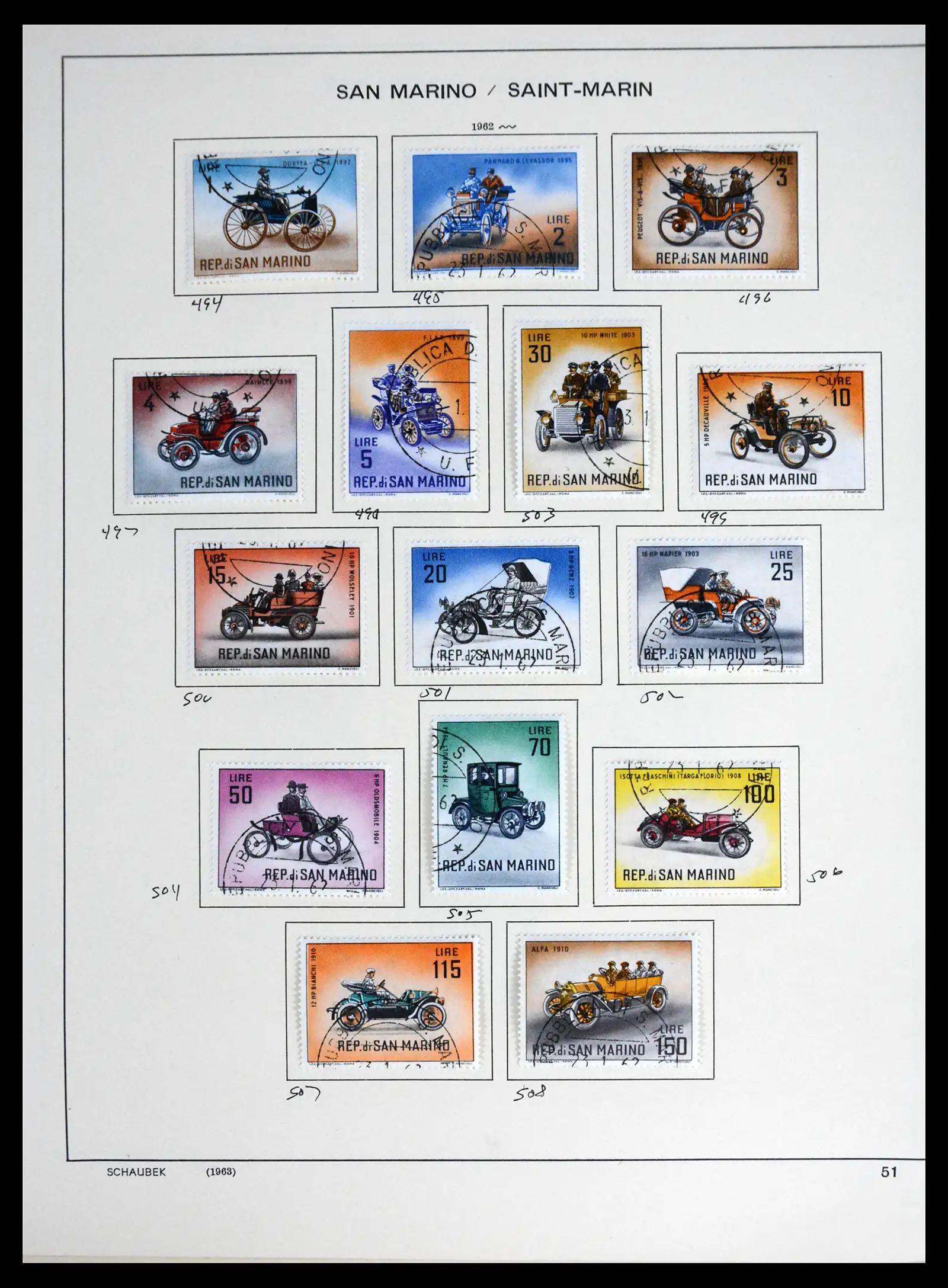 41654 0047 - Postzegelverzameling 41654 San Marino 1877-1970.