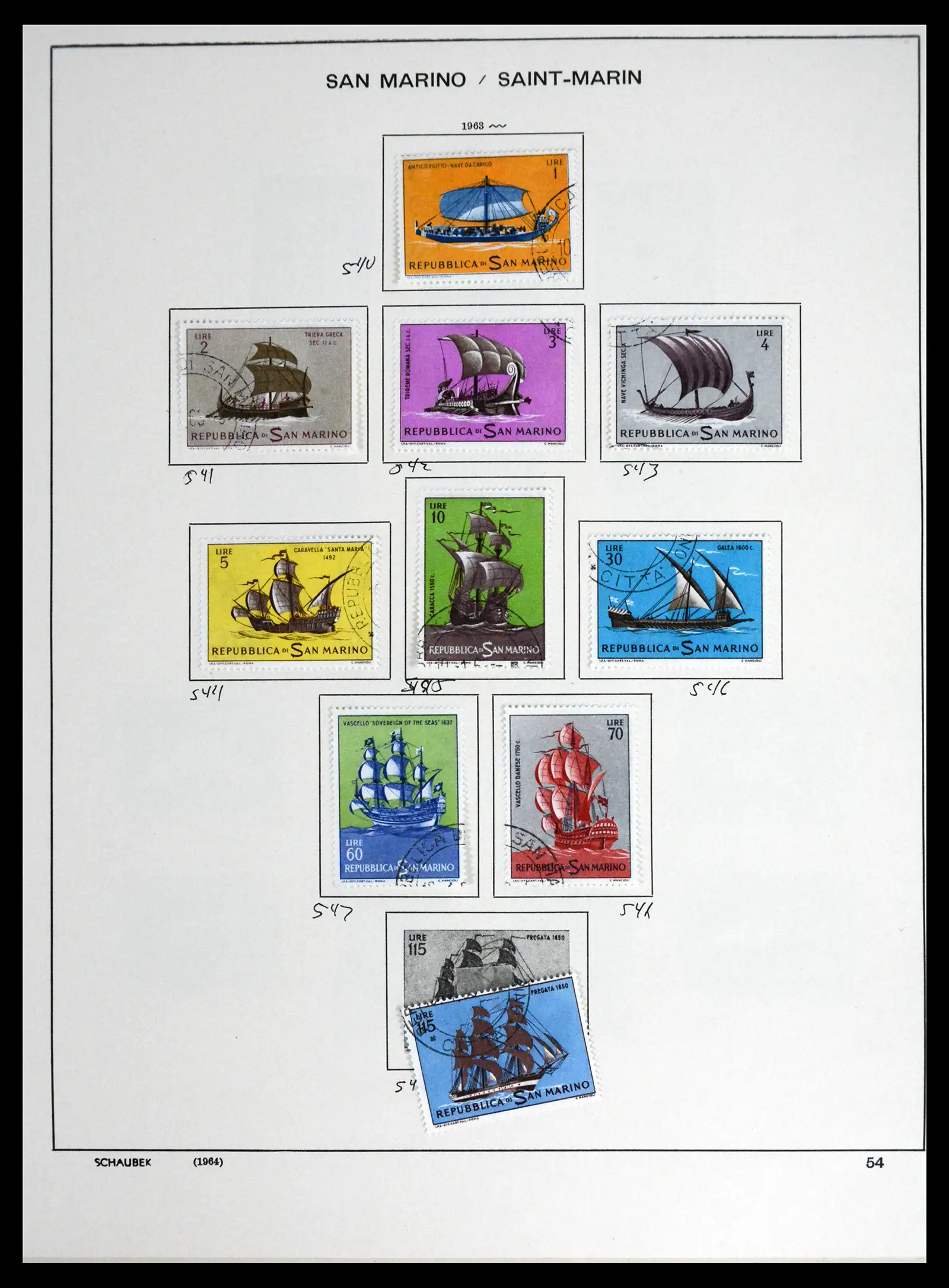 41654 0050 - Postzegelverzameling 41654 San Marino 1877-1970.