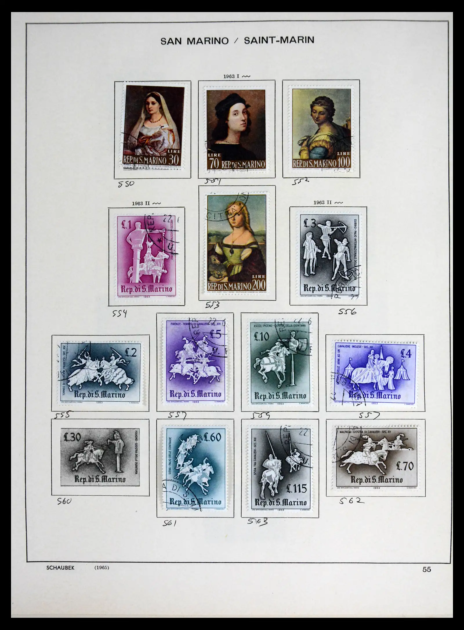 41654 0051 - Postzegelverzameling 41654 San Marino 1877-1970.