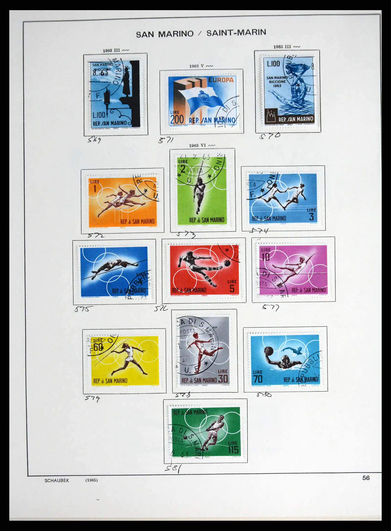 41654 0052 - Postzegelverzameling 41654 San Marino 1877-1970.