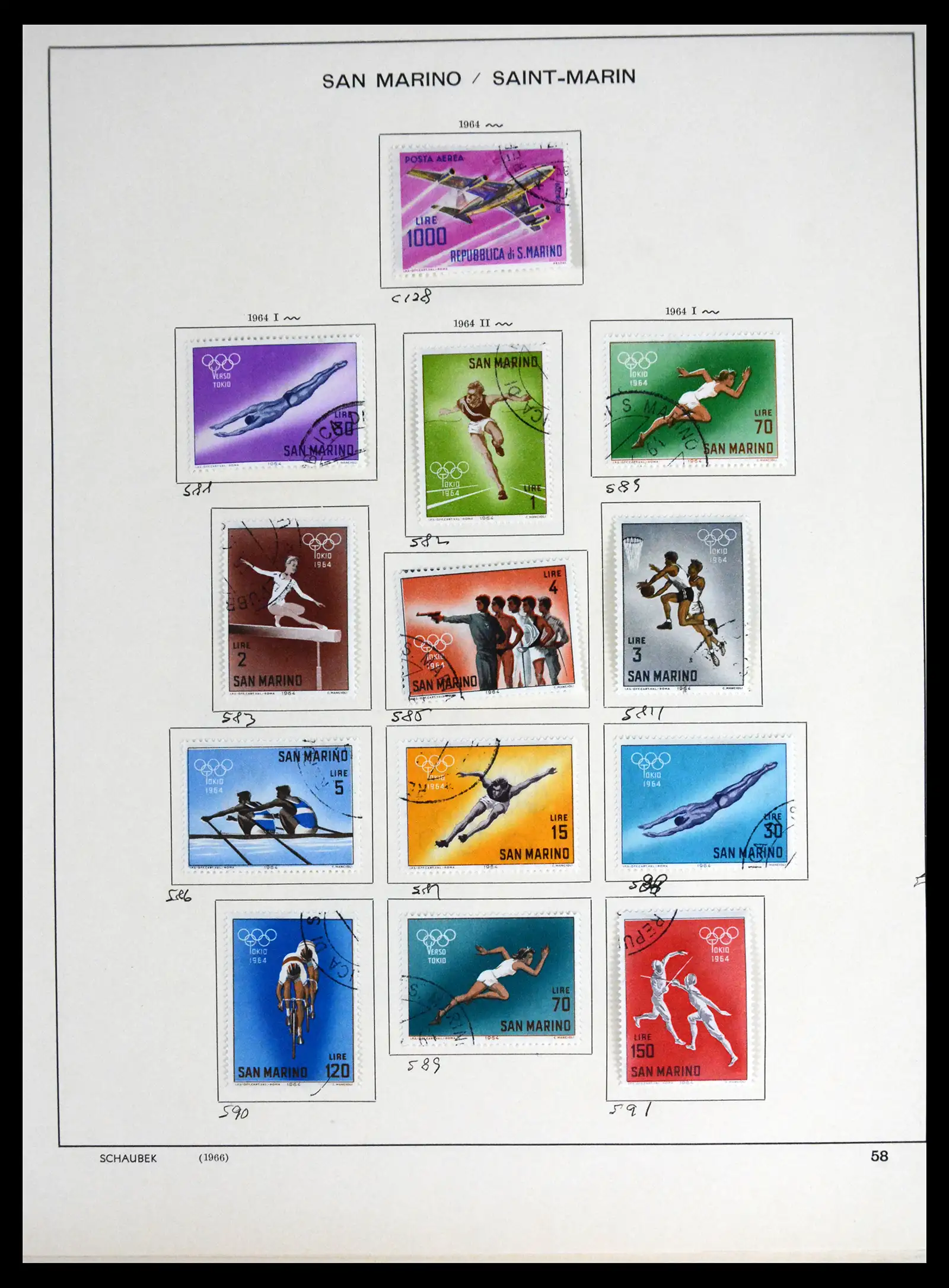 41654 0054 - Postzegelverzameling 41654 San Marino 1877-1970.