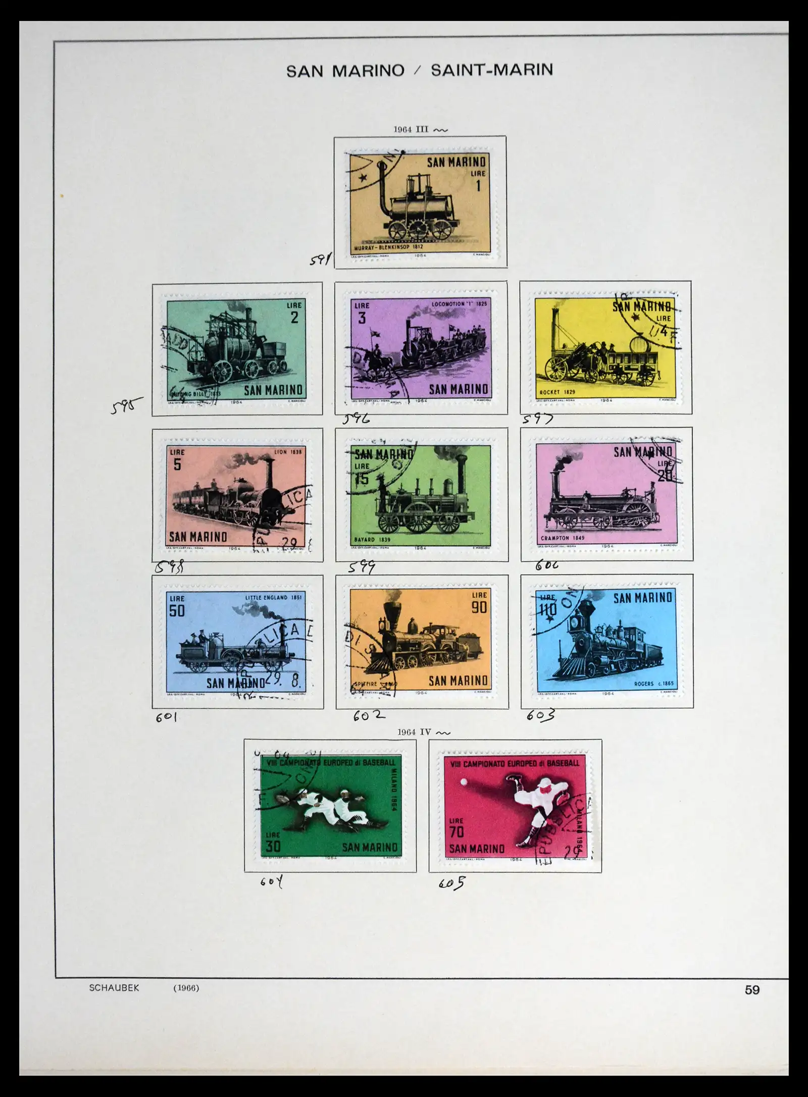 41654 0055 - Postzegelverzameling 41654 San Marino 1877-1970.