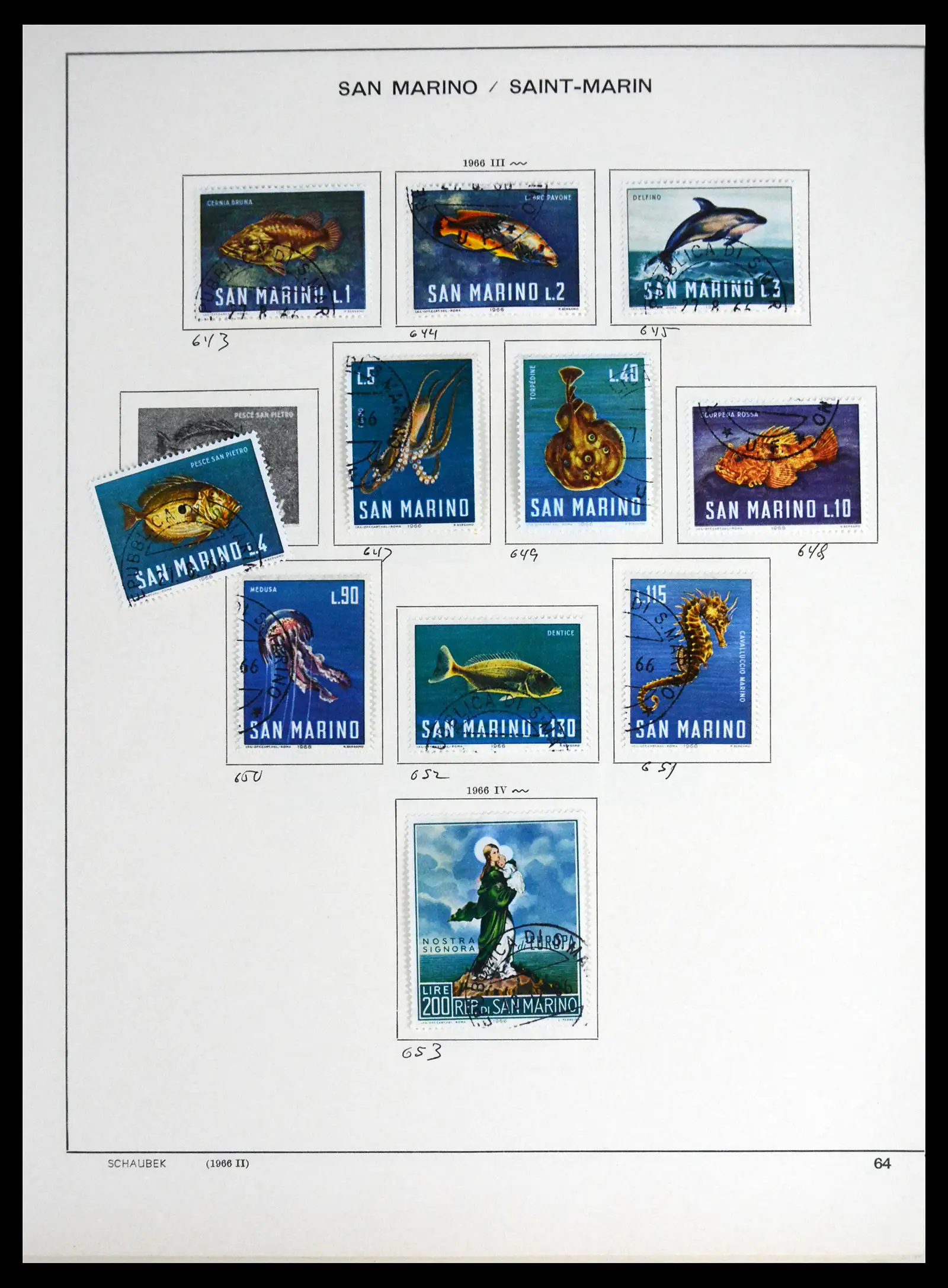 41654 0060 - Postzegelverzameling 41654 San Marino 1877-1970.