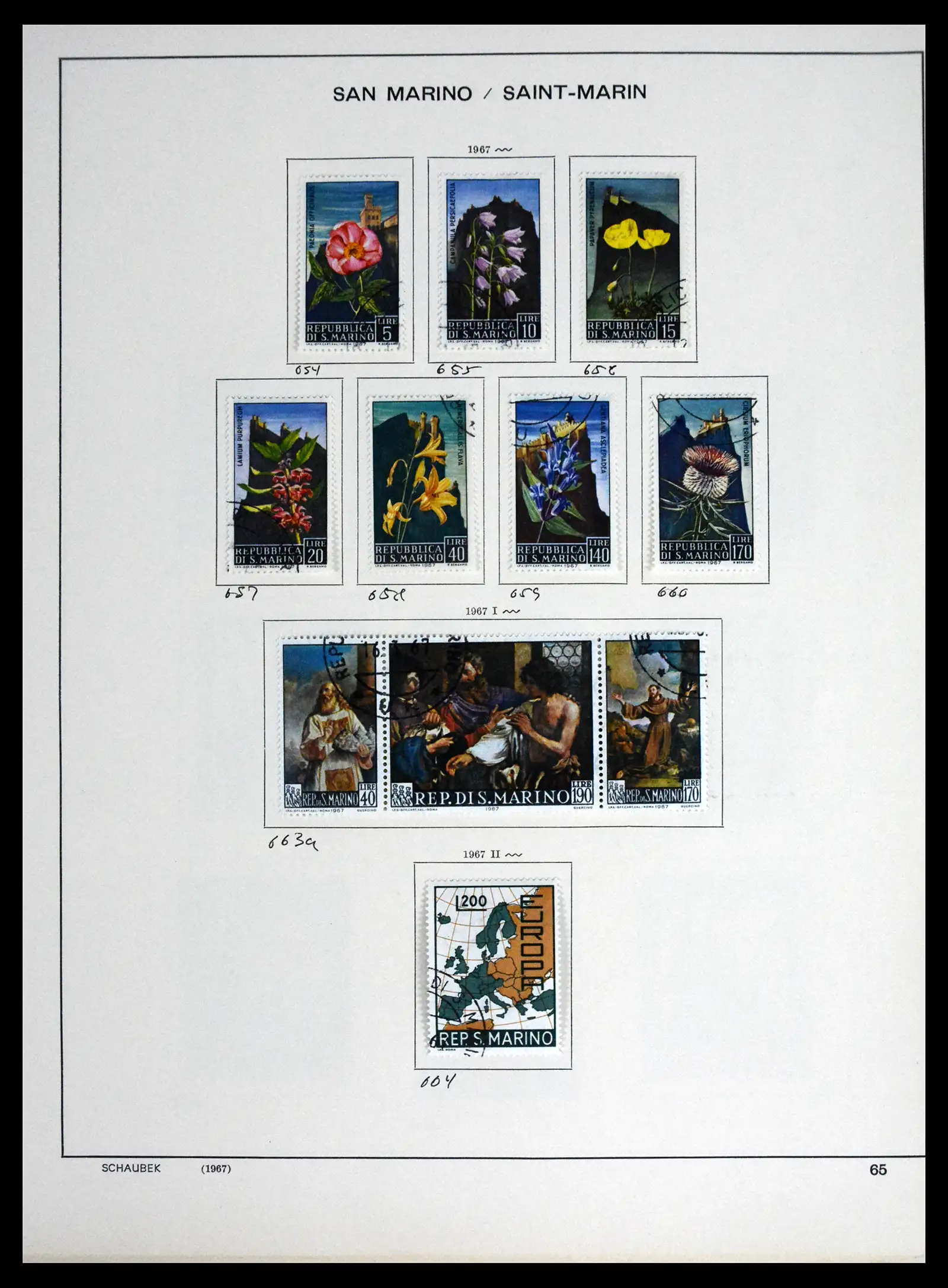 41654 0061 - Postzegelverzameling 41654 San Marino 1877-1970.