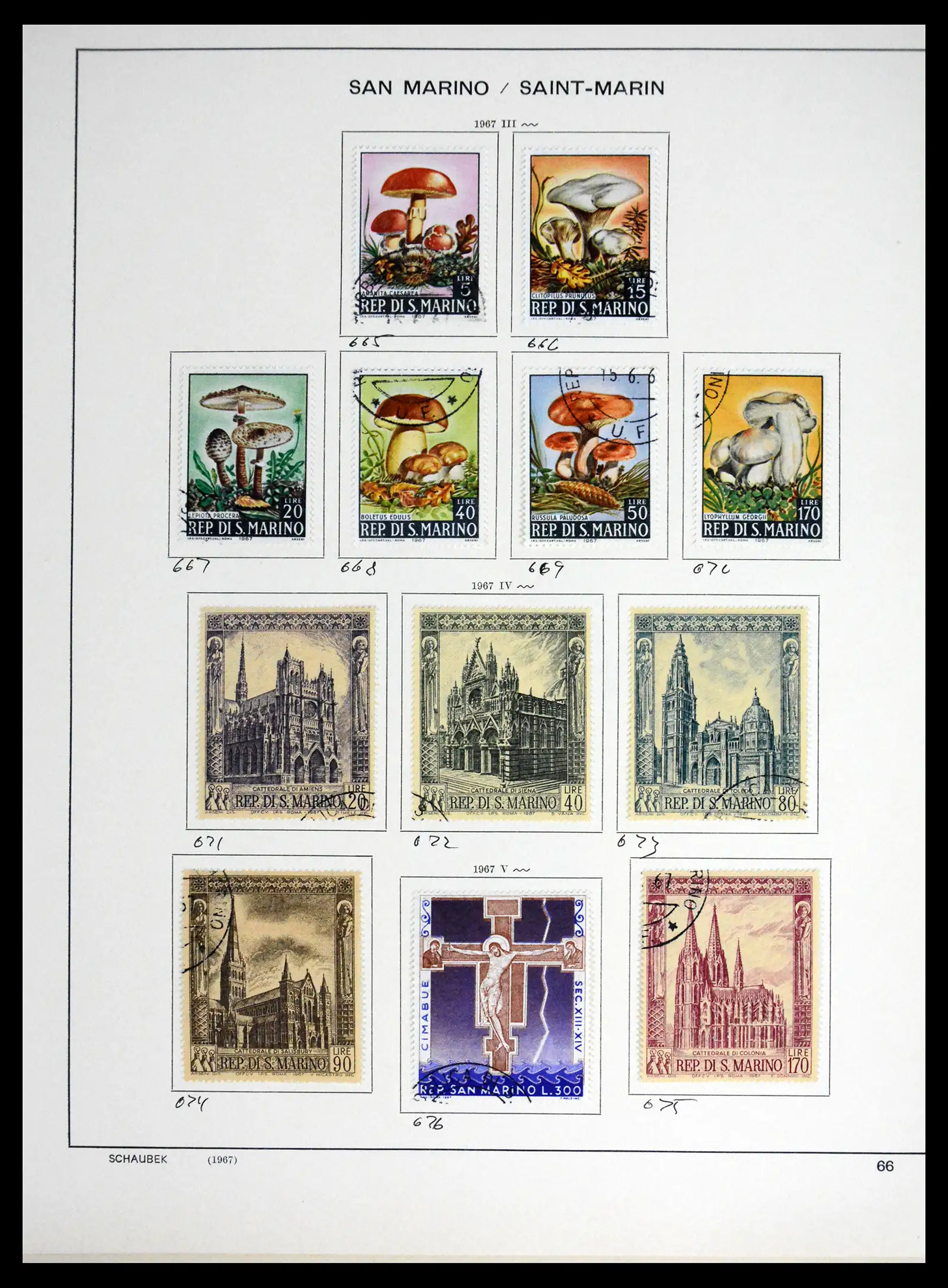 41654 0062 - Postzegelverzameling 41654 San Marino 1877-1970.