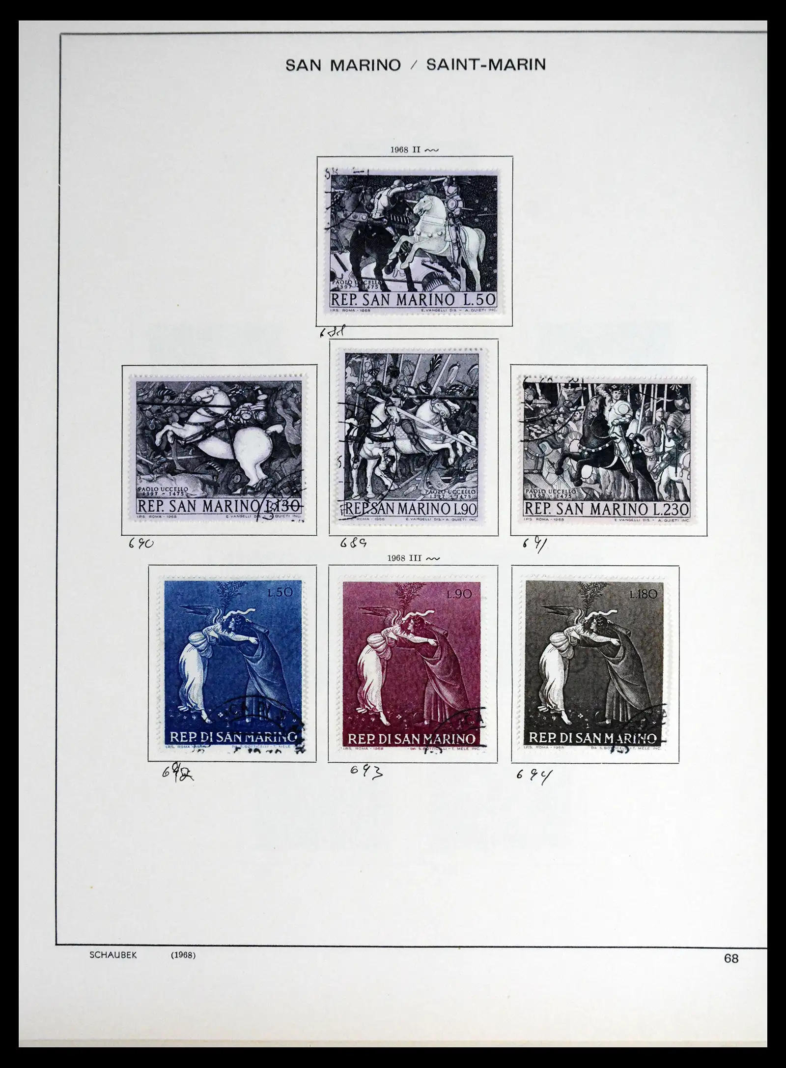 41654 0064 - Postzegelverzameling 41654 San Marino 1877-1970.