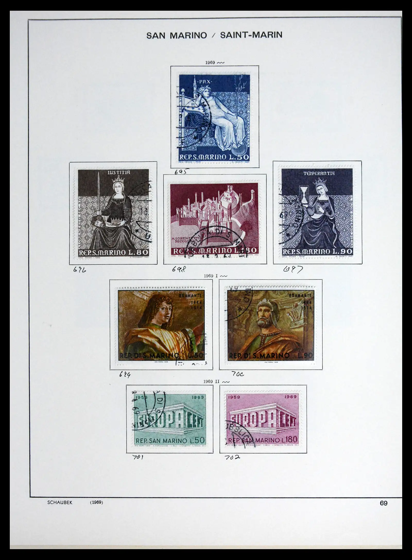 41654 0065 - Postzegelverzameling 41654 San Marino 1877-1970.