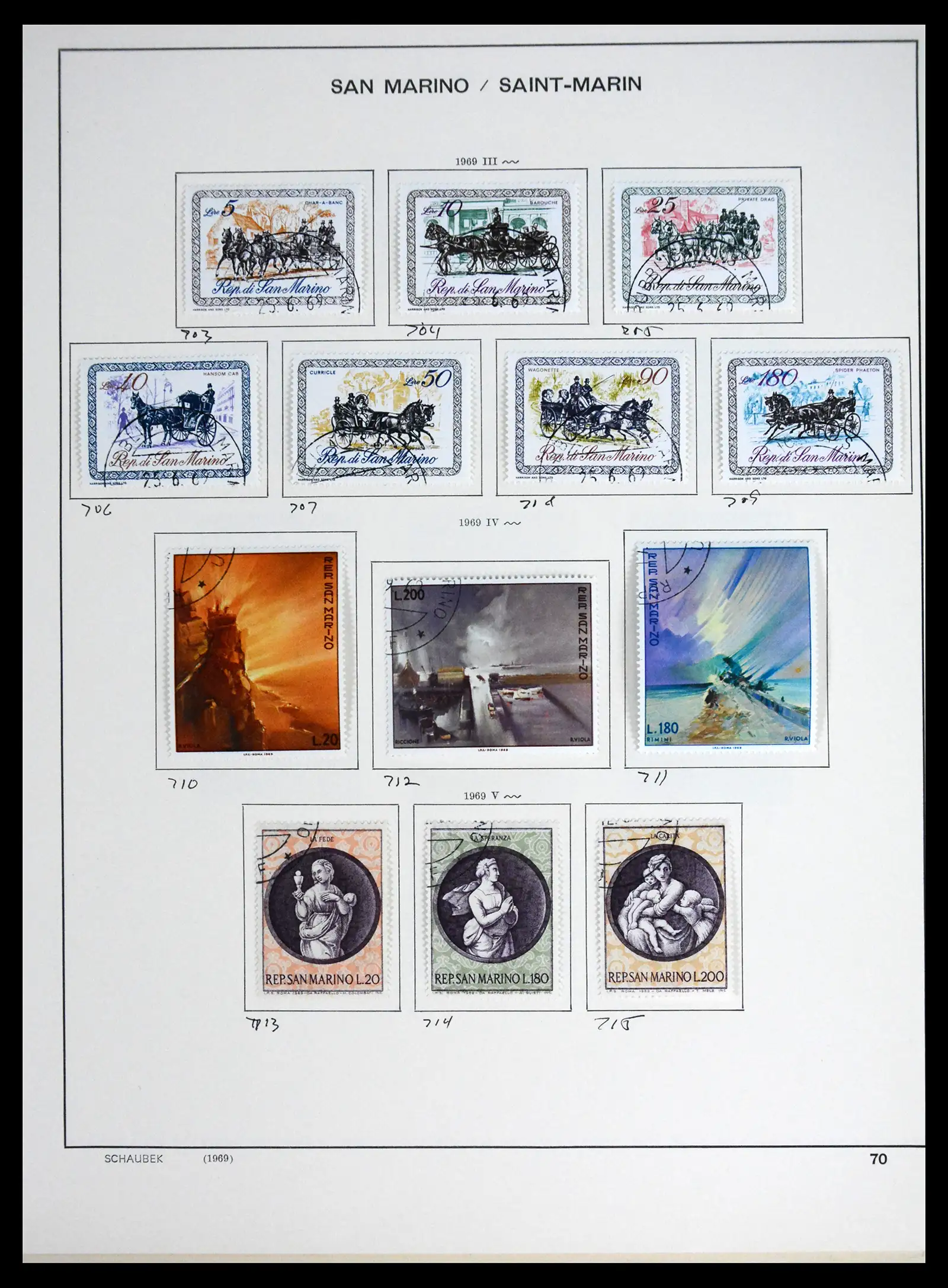 41654 0066 - Postzegelverzameling 41654 San Marino 1877-1970.