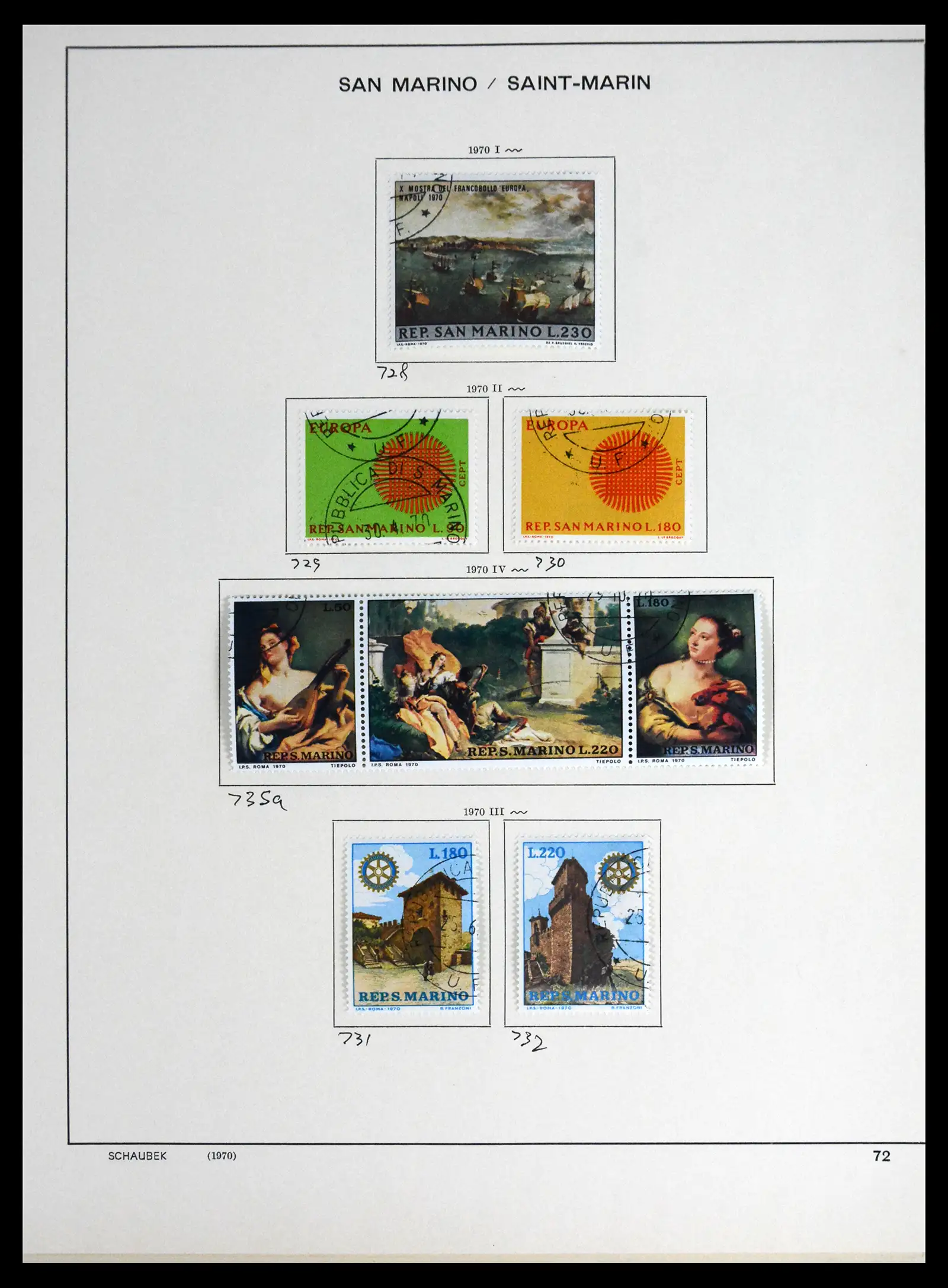 41654 0068 - Postzegelverzameling 41654 San Marino 1877-1970.