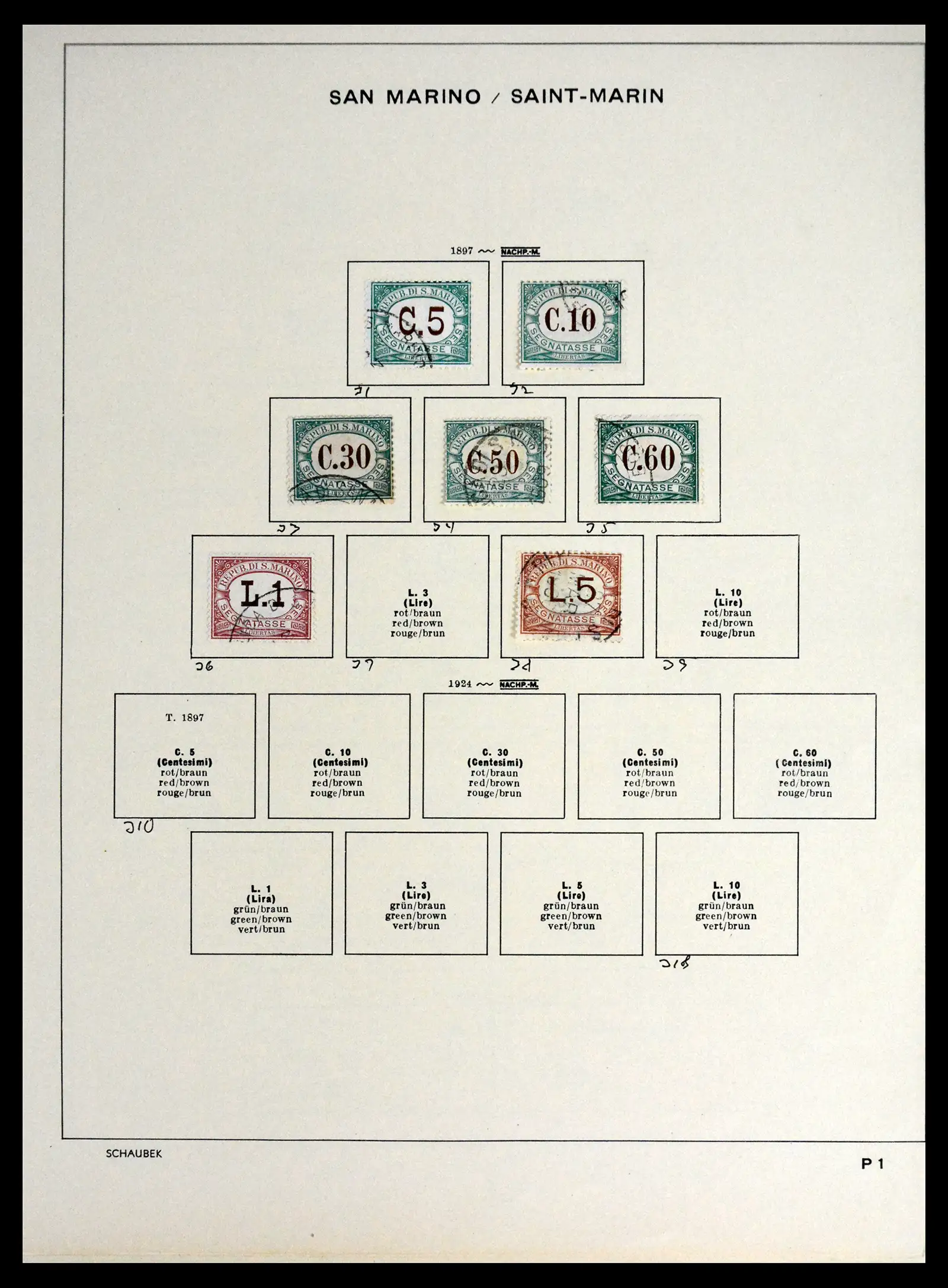 41654 0070 - Postzegelverzameling 41654 San Marino 1877-1970.