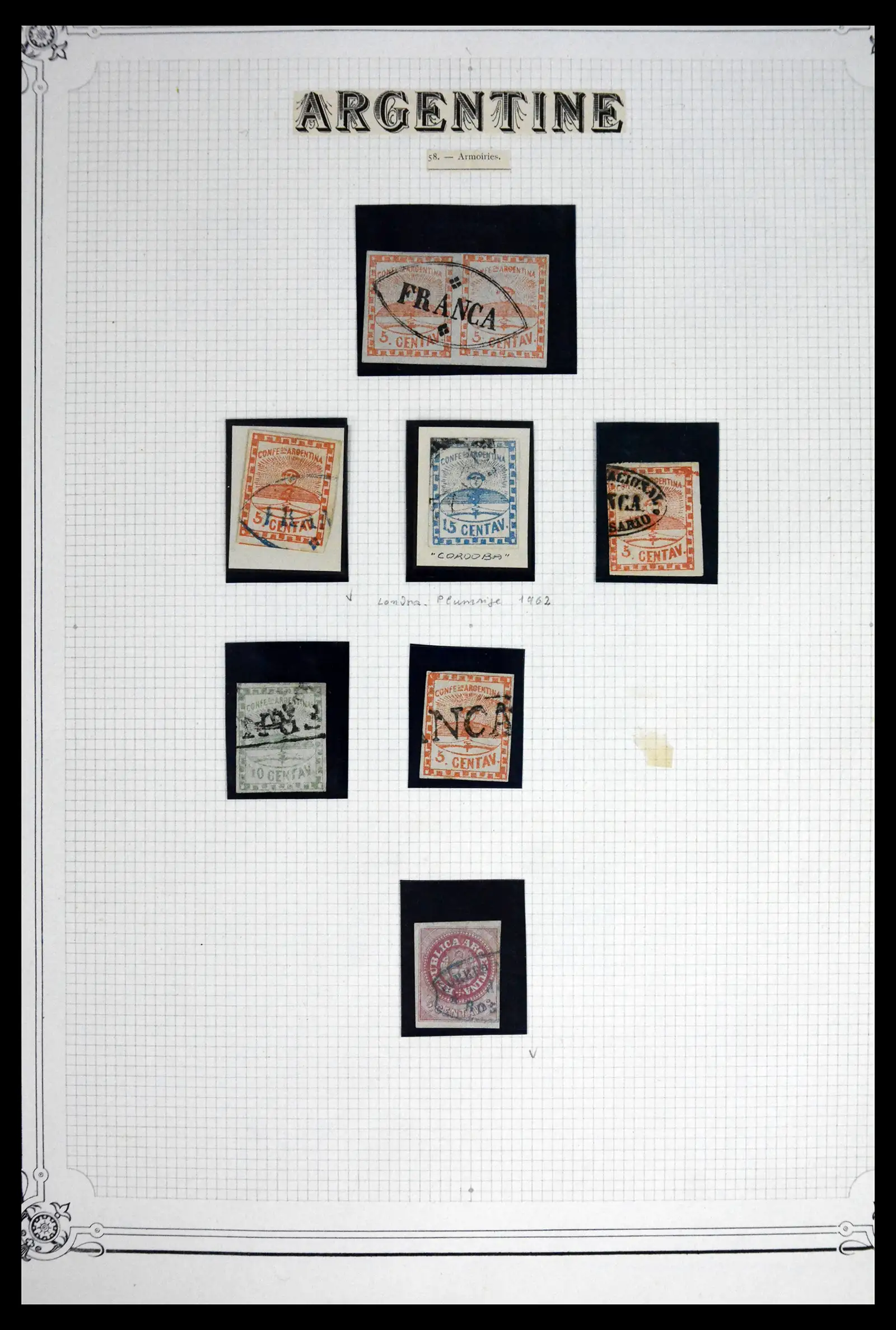 41655 0003 - Stamp collection 41655 Argentina classics 1858-1910.