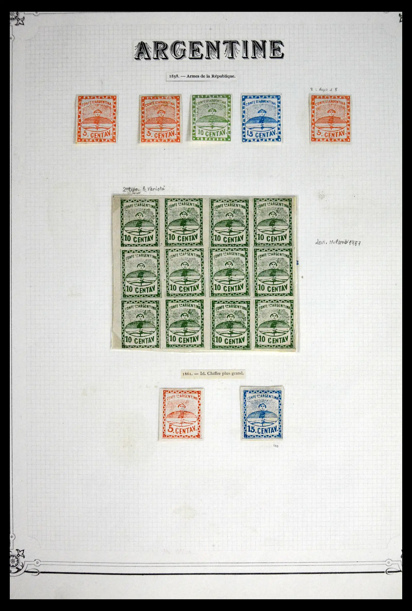 41655 0004 - Stamp collection 41655 Argentina classics 1858-1910.
