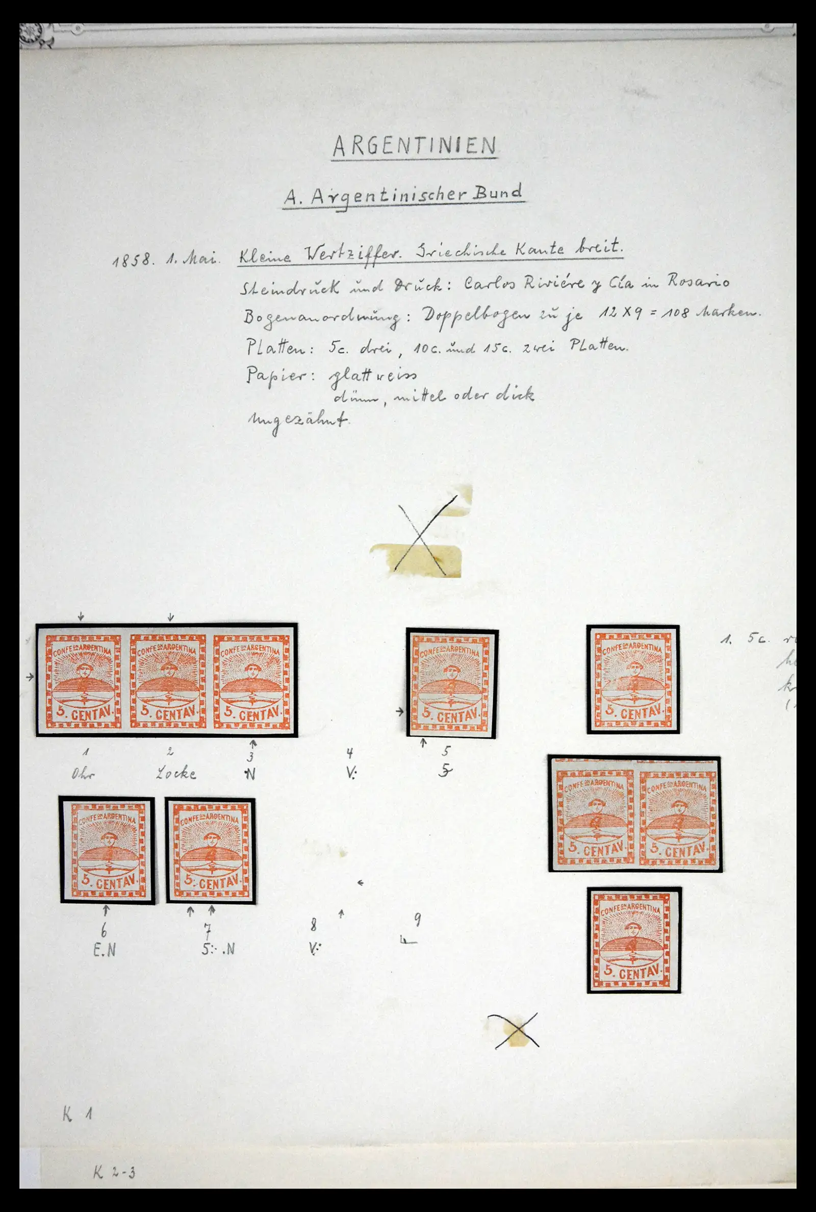 41655 0007 - Stamp collection 41655 Argentina classics 1858-1910.