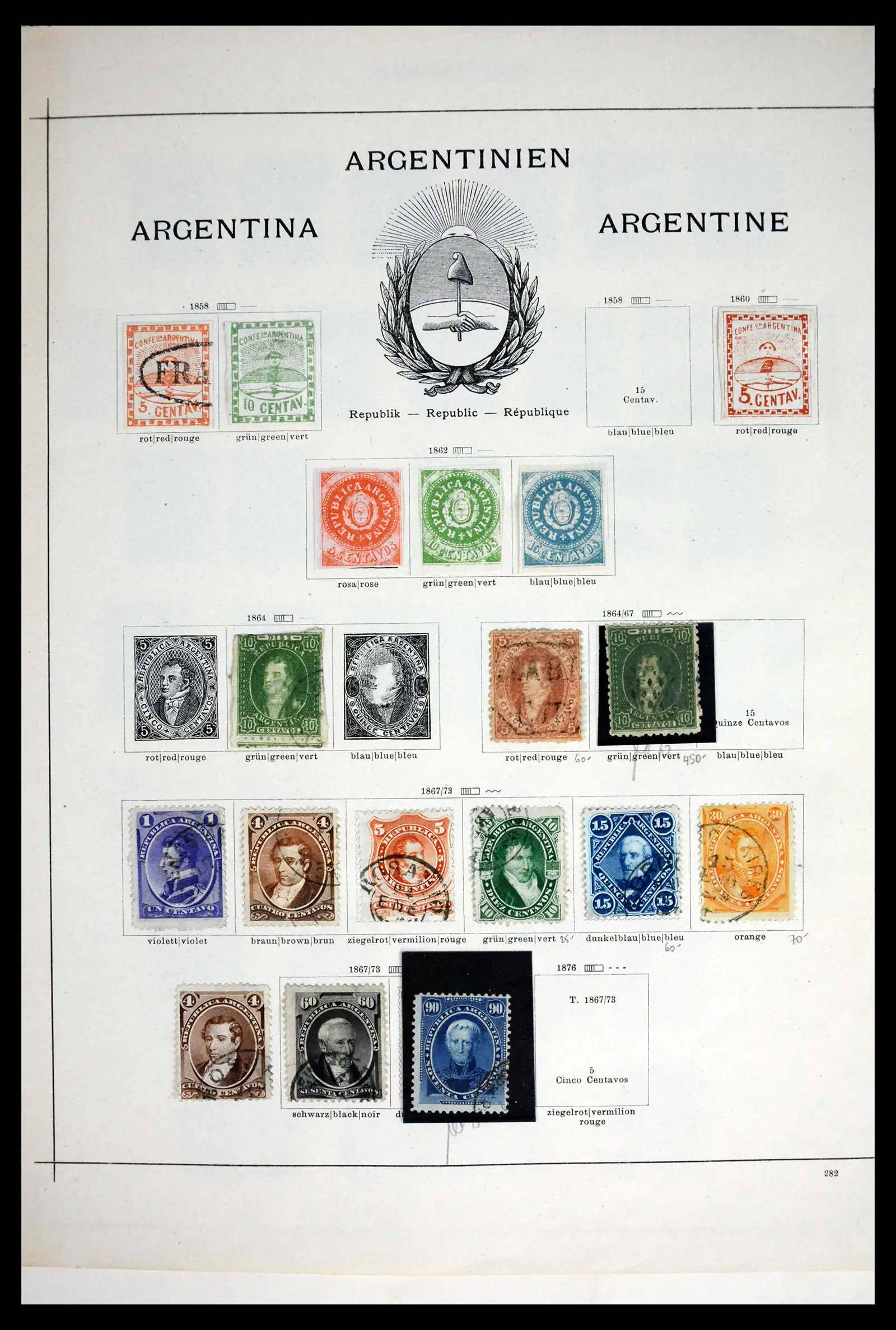 41655 0010 - Stamp collection 41655 Argentina classics 1858-1910.