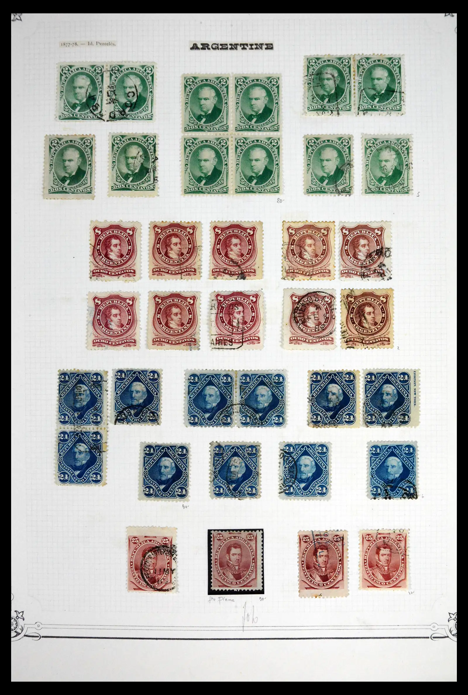 41655 0015 - Stamp collection 41655 Argentina classics 1858-1910.