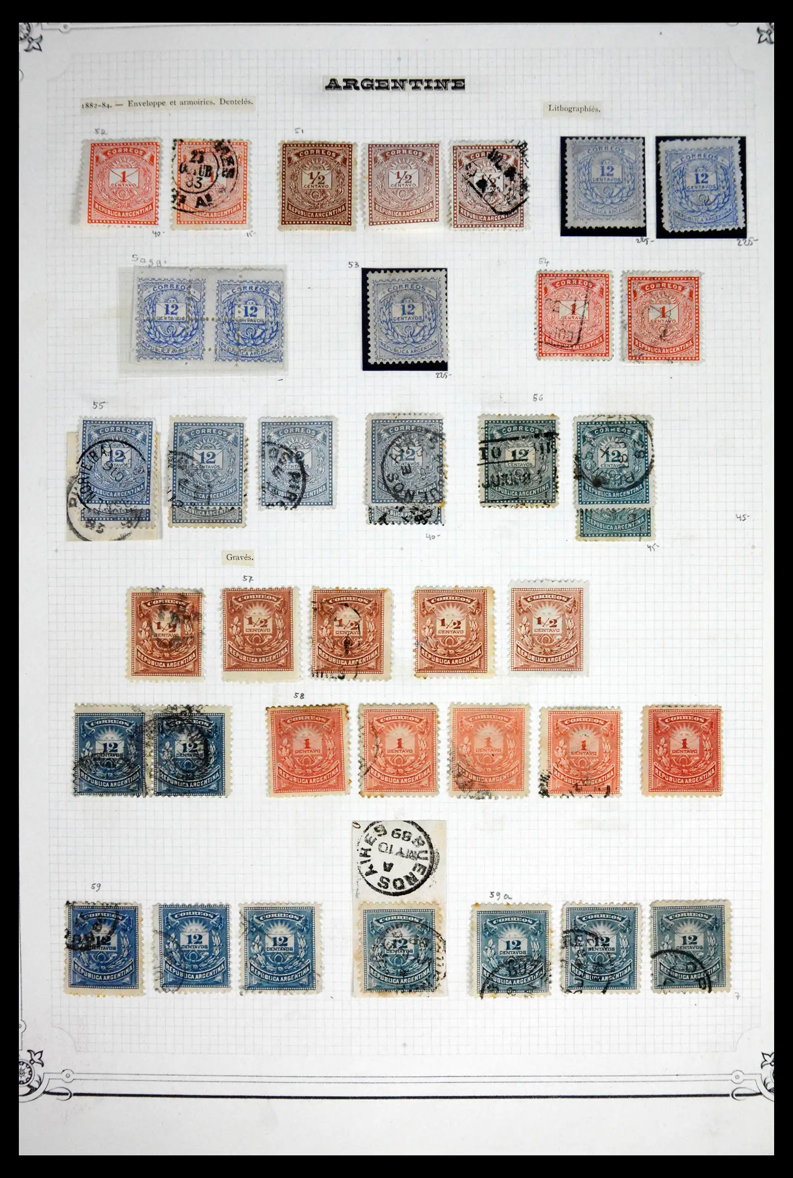 41655 0016 - Stamp collection 41655 Argentina classics 1858-1910.
