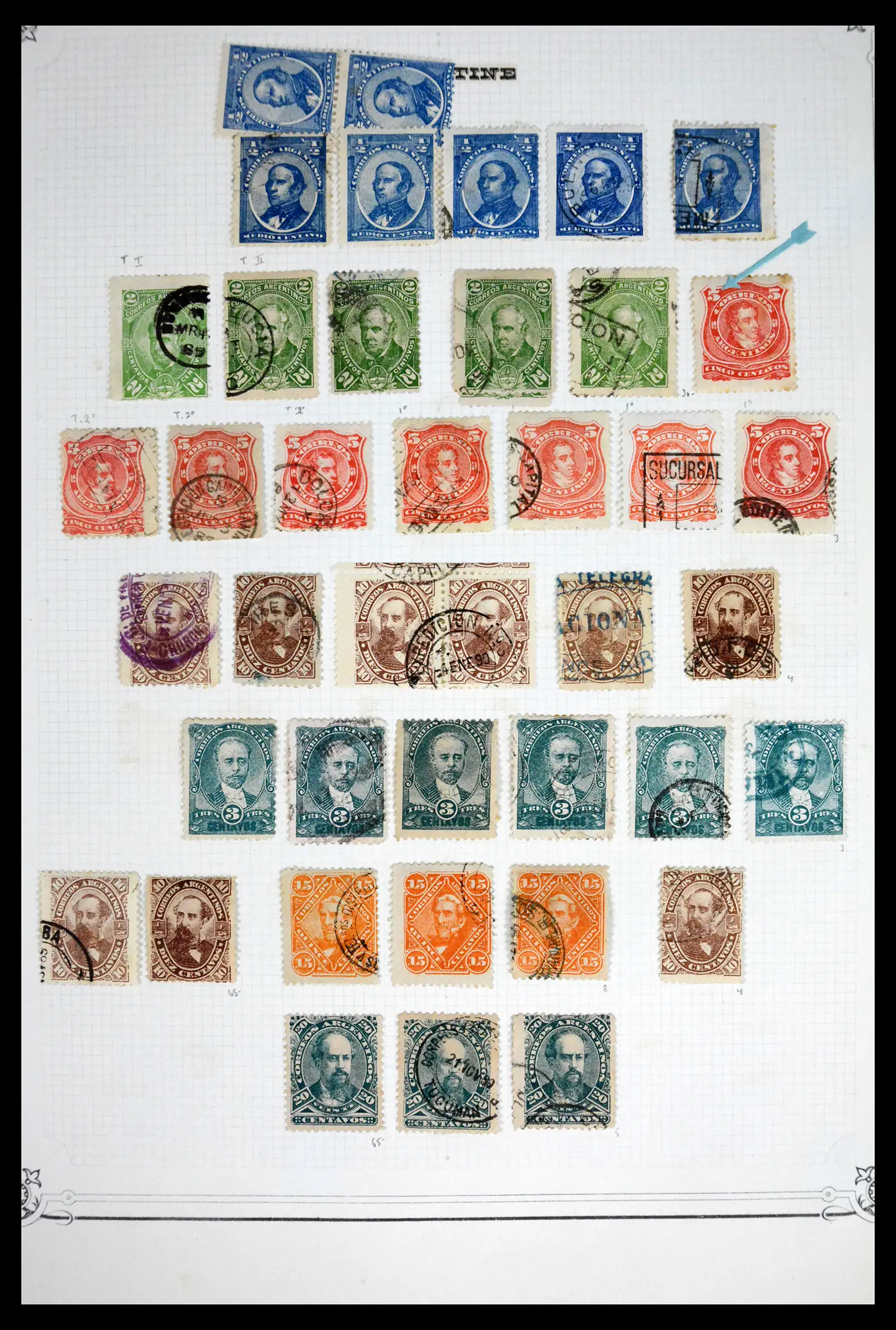 41655 0017 - Stamp collection 41655 Argentina classics 1858-1910.