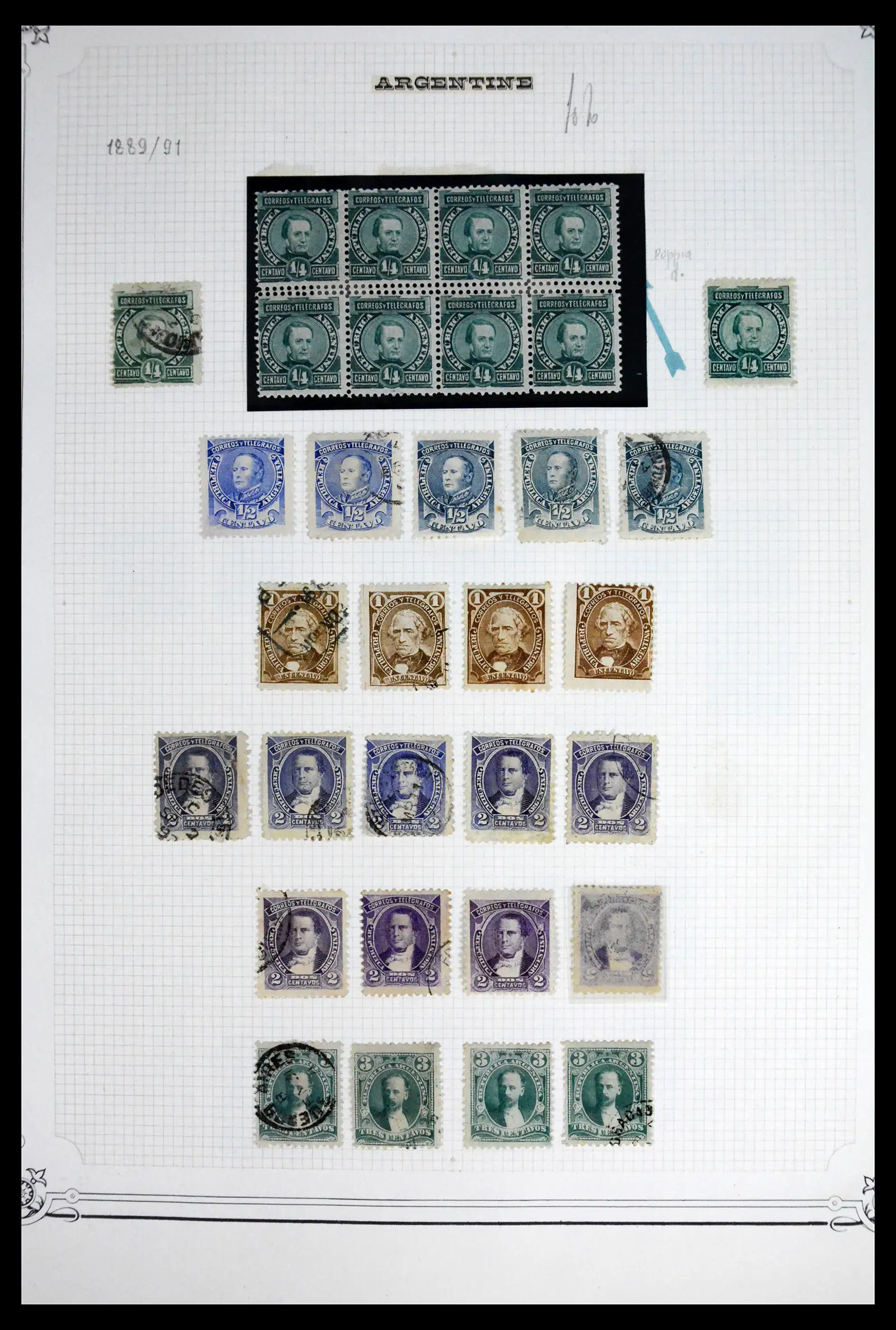41655 0019 - Stamp collection 41655 Argentina classics 1858-1910.