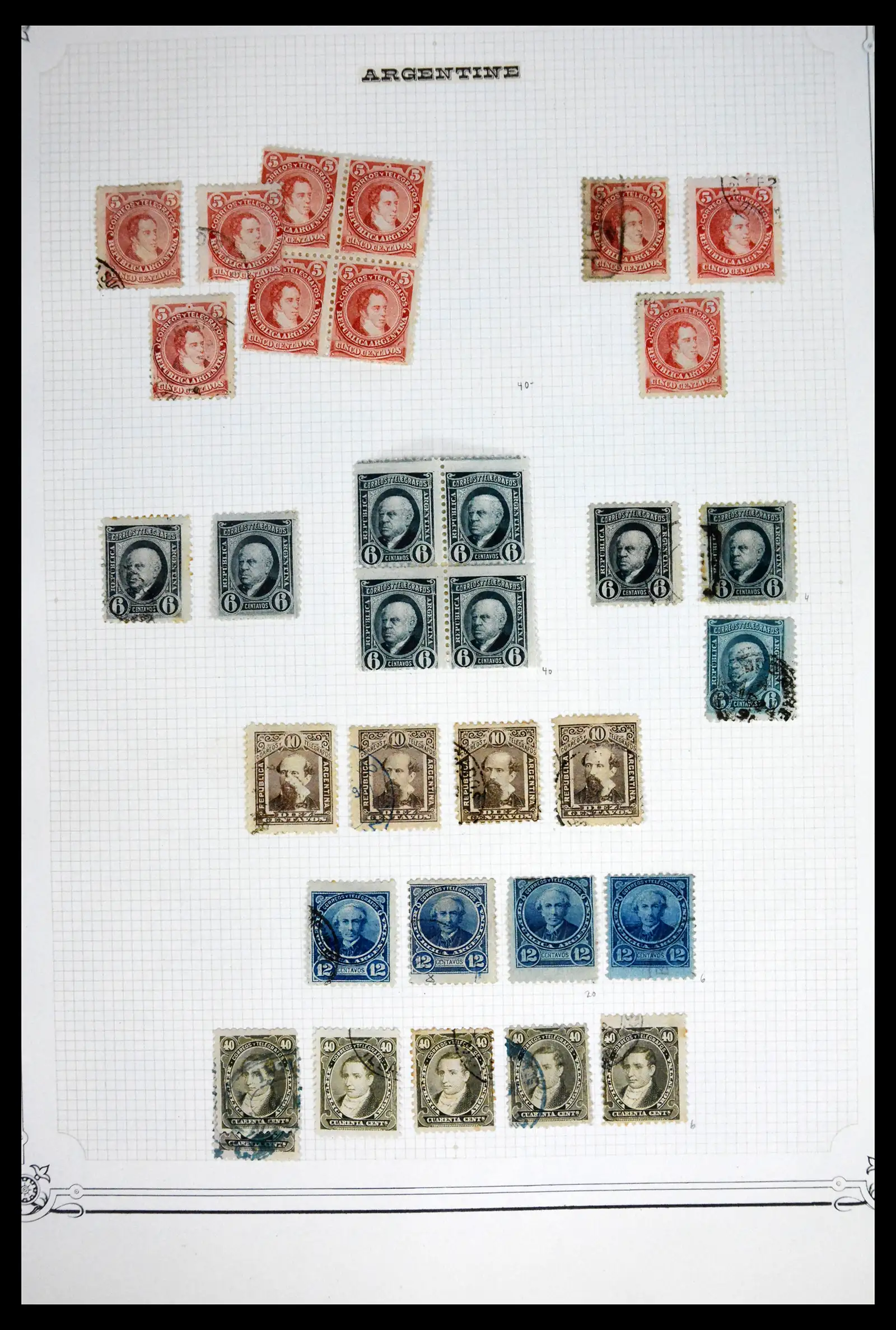 41655 0020 - Stamp collection 41655 Argentina classics 1858-1910.