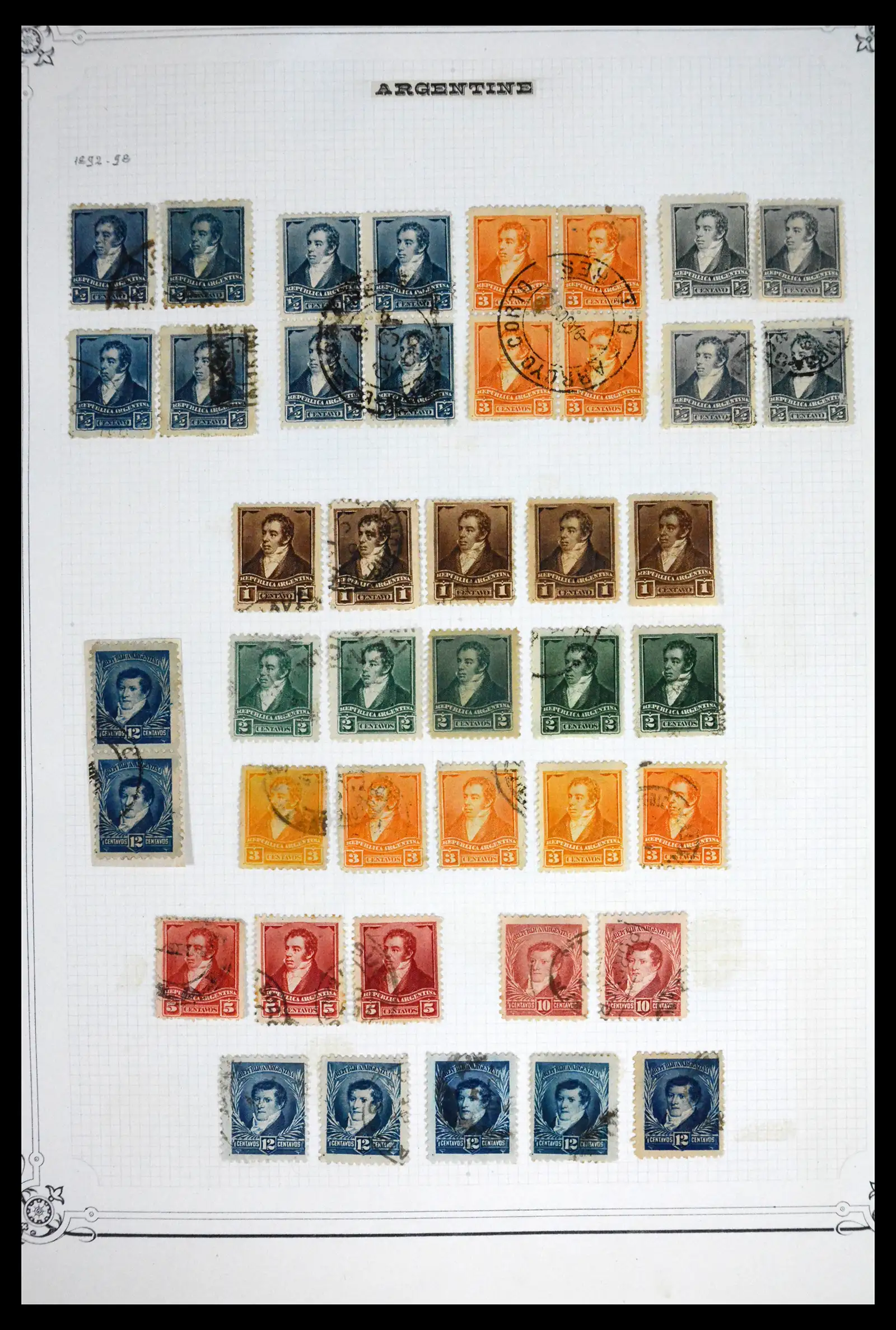 41655 0024 - Stamp collection 41655 Argentina classics 1858-1910.