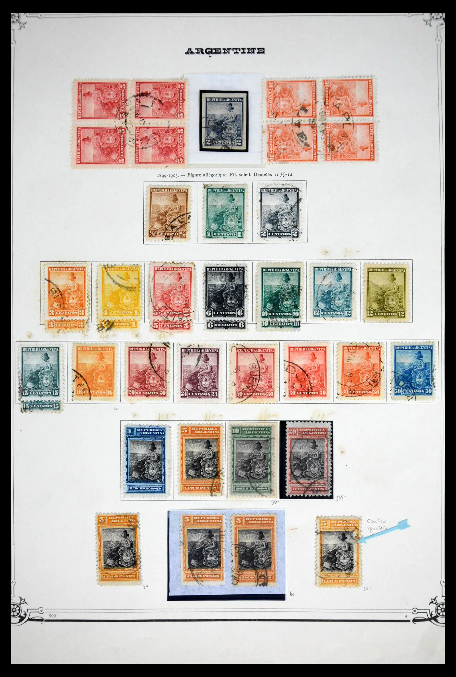 41655 0029 - Stamp collection 41655 Argentina classics 1858-1910.