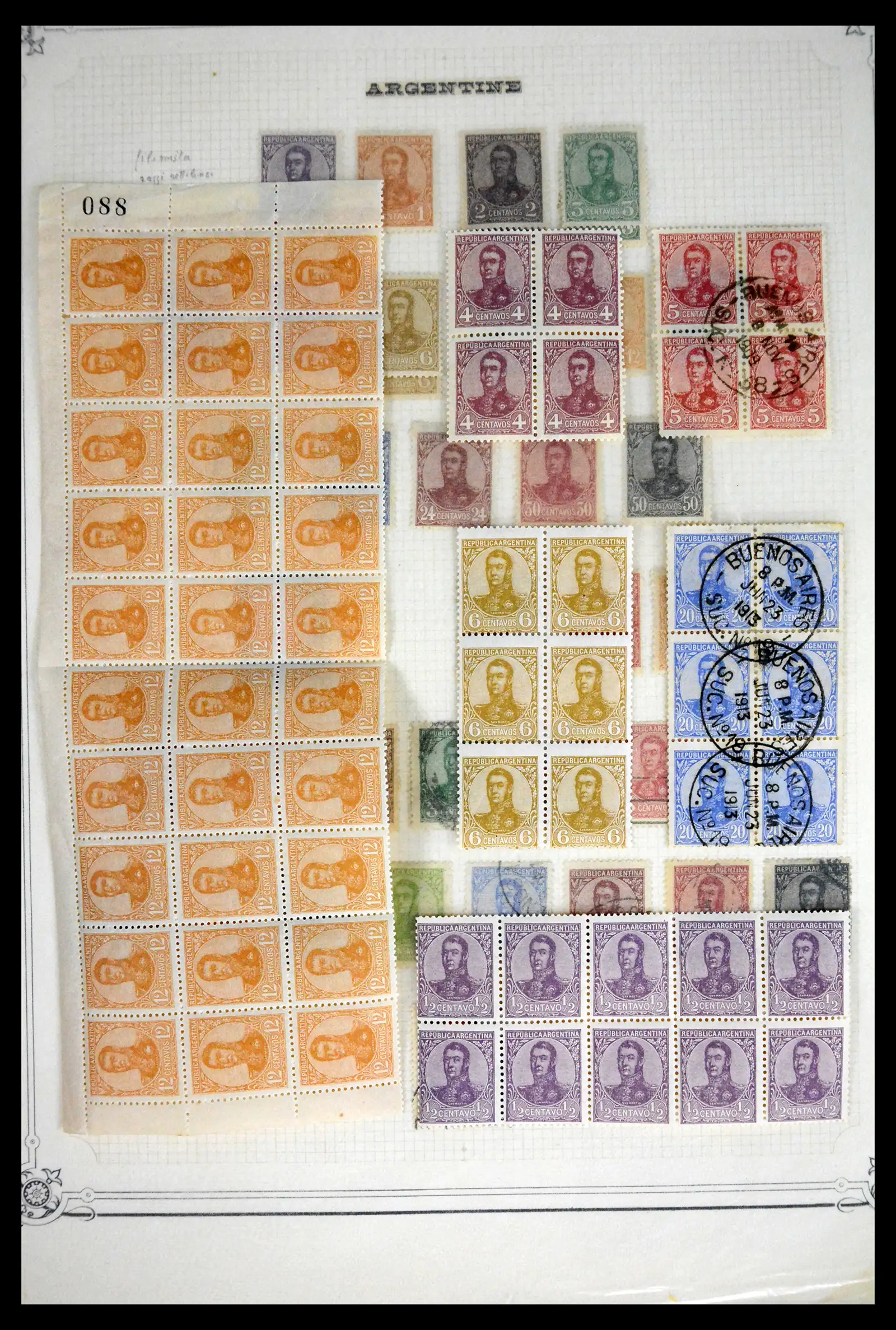 41655 0030 - Stamp collection 41655 Argentina classics 1858-1910.