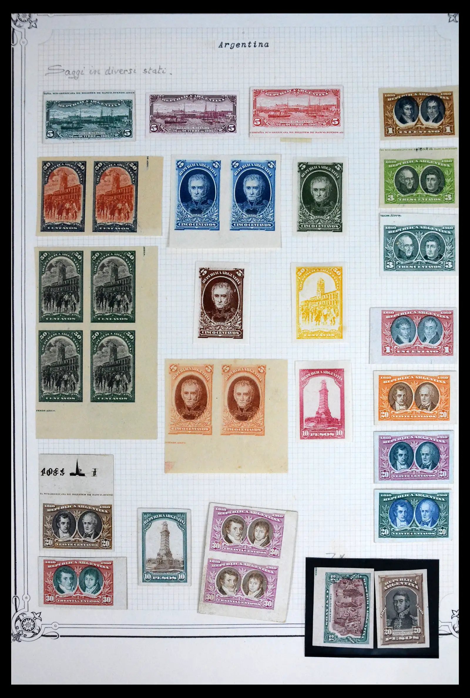 41655 0033 - Stamp collection 41655 Argentina classics 1858-1910.