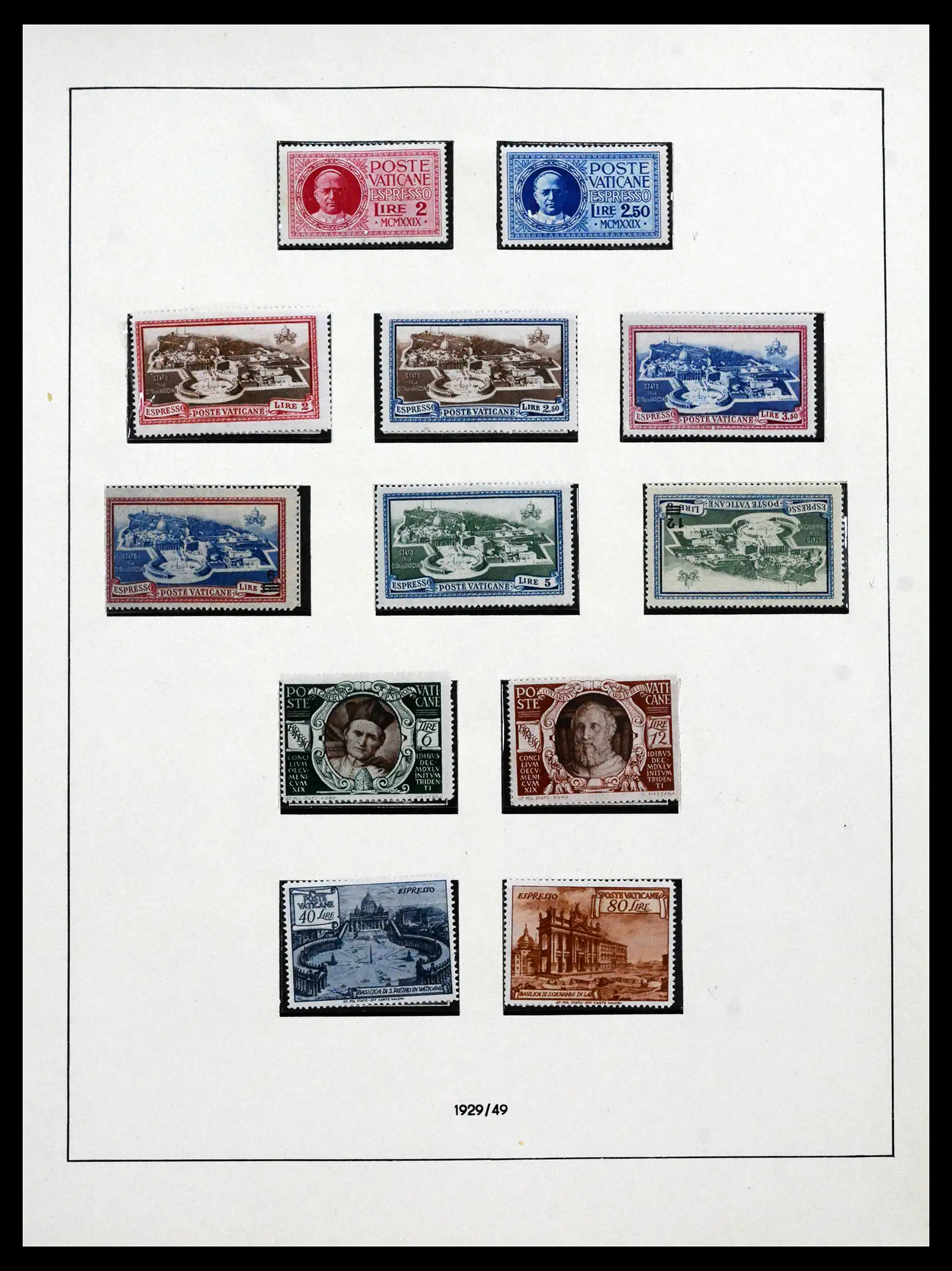 41656 0026 - Postzegelverzameling 41656 Vaticaan compleet 1929-1972.