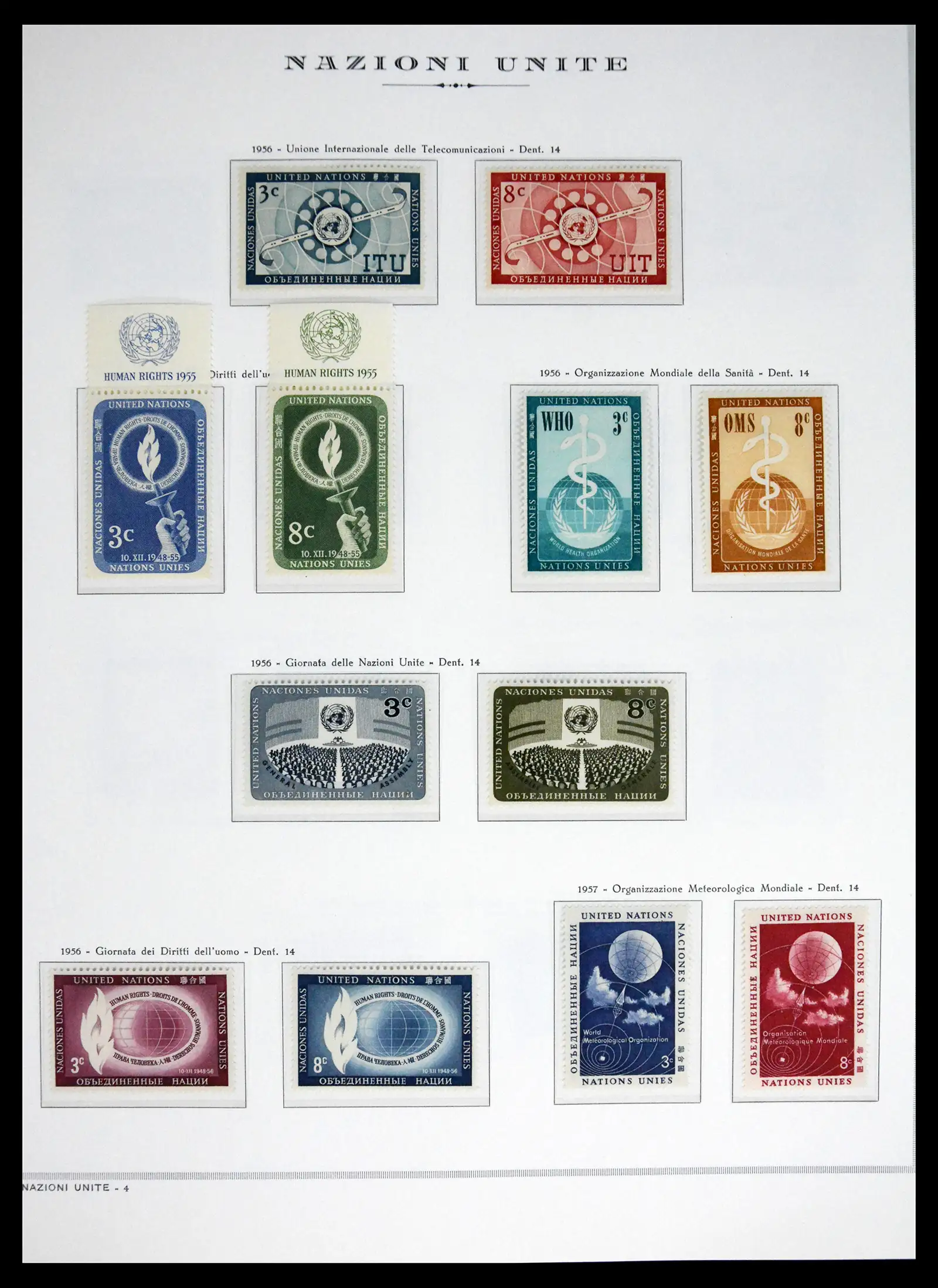 41657 0004 - Postzegelverzameling 41657 Verenigde Naties compleet 1951-2014.