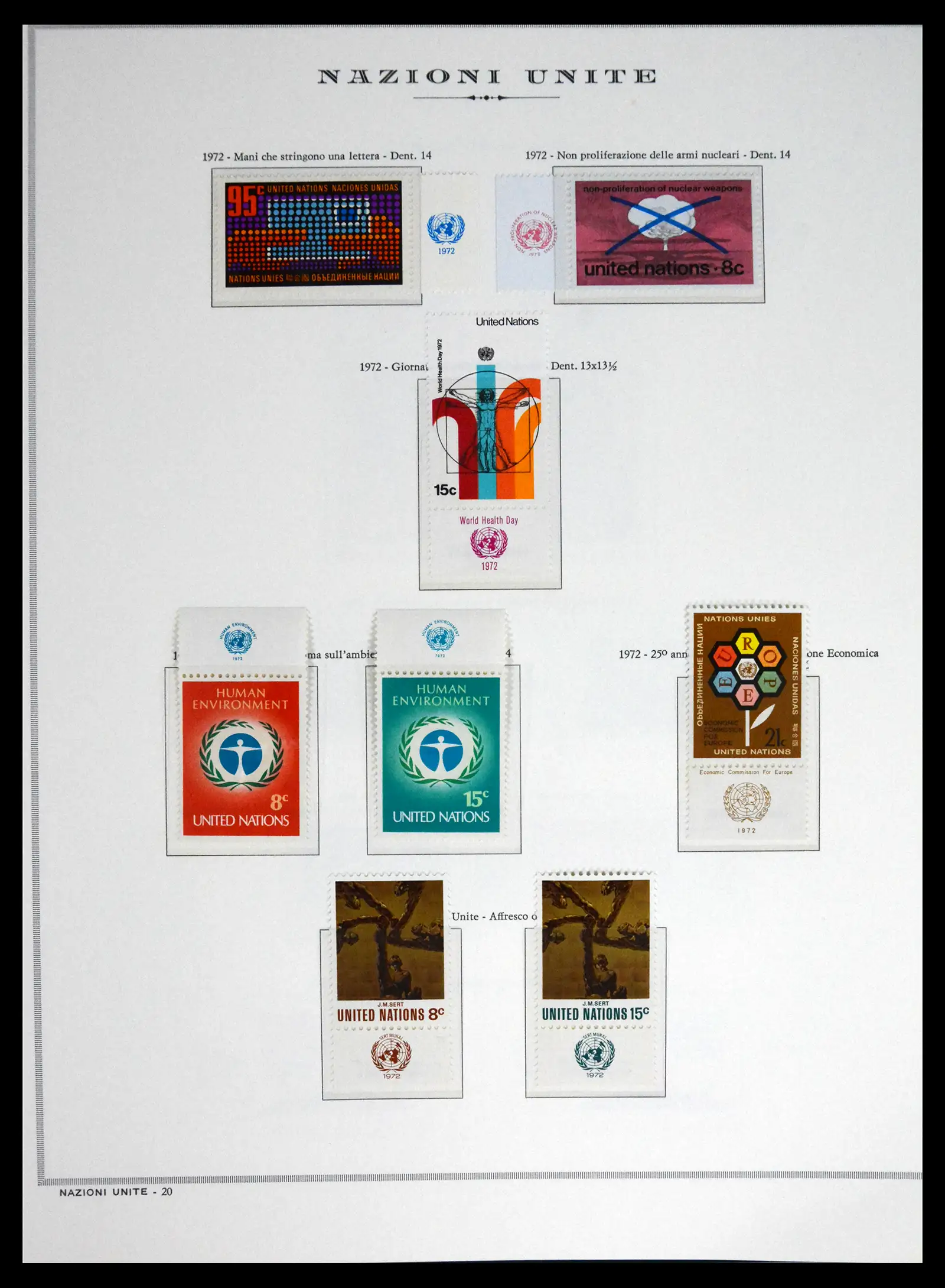 41657 0022 - Postzegelverzameling 41657 Verenigde Naties compleet 1951-2014.