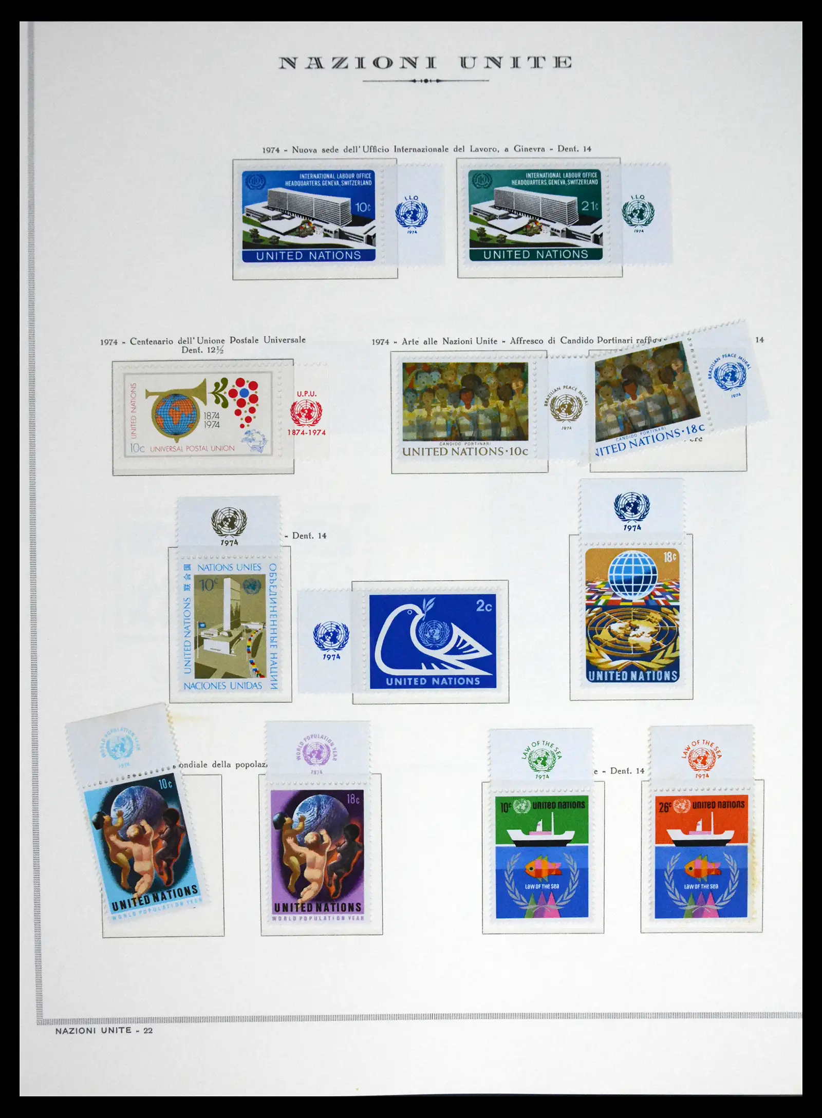 41657 0024 - Postzegelverzameling 41657 Verenigde Naties compleet 1951-2014.