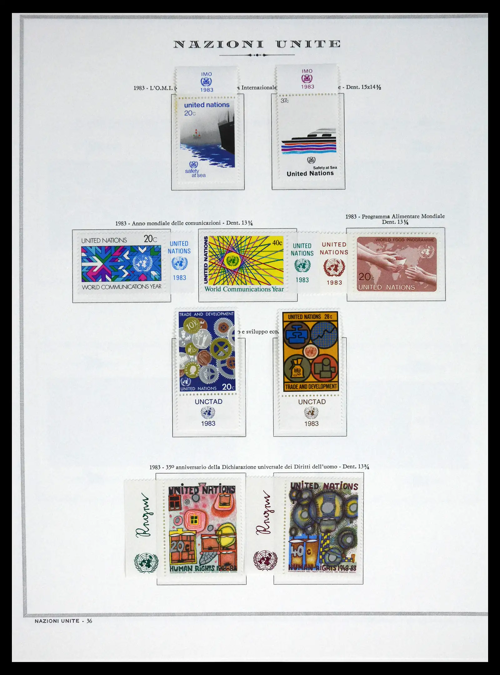 41657 0050 - Postzegelverzameling 41657 Verenigde Naties compleet 1951-2014.