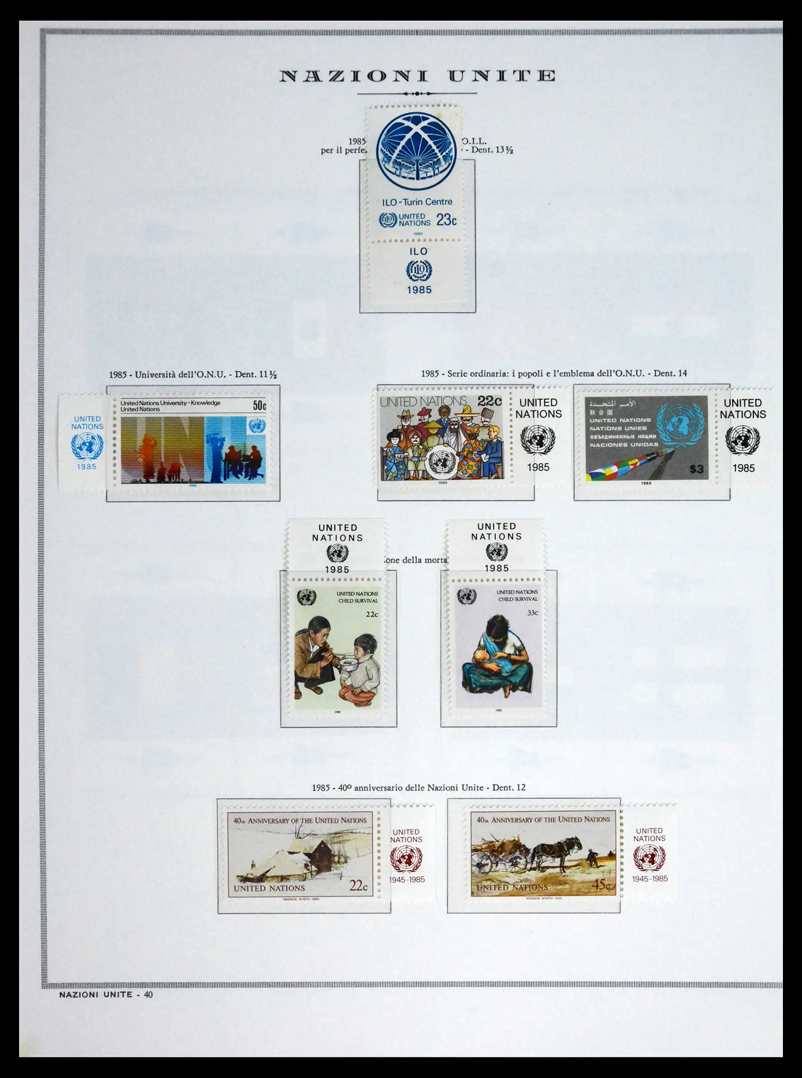 41657 0062 - Postzegelverzameling 41657 Verenigde Naties compleet 1951-2014.