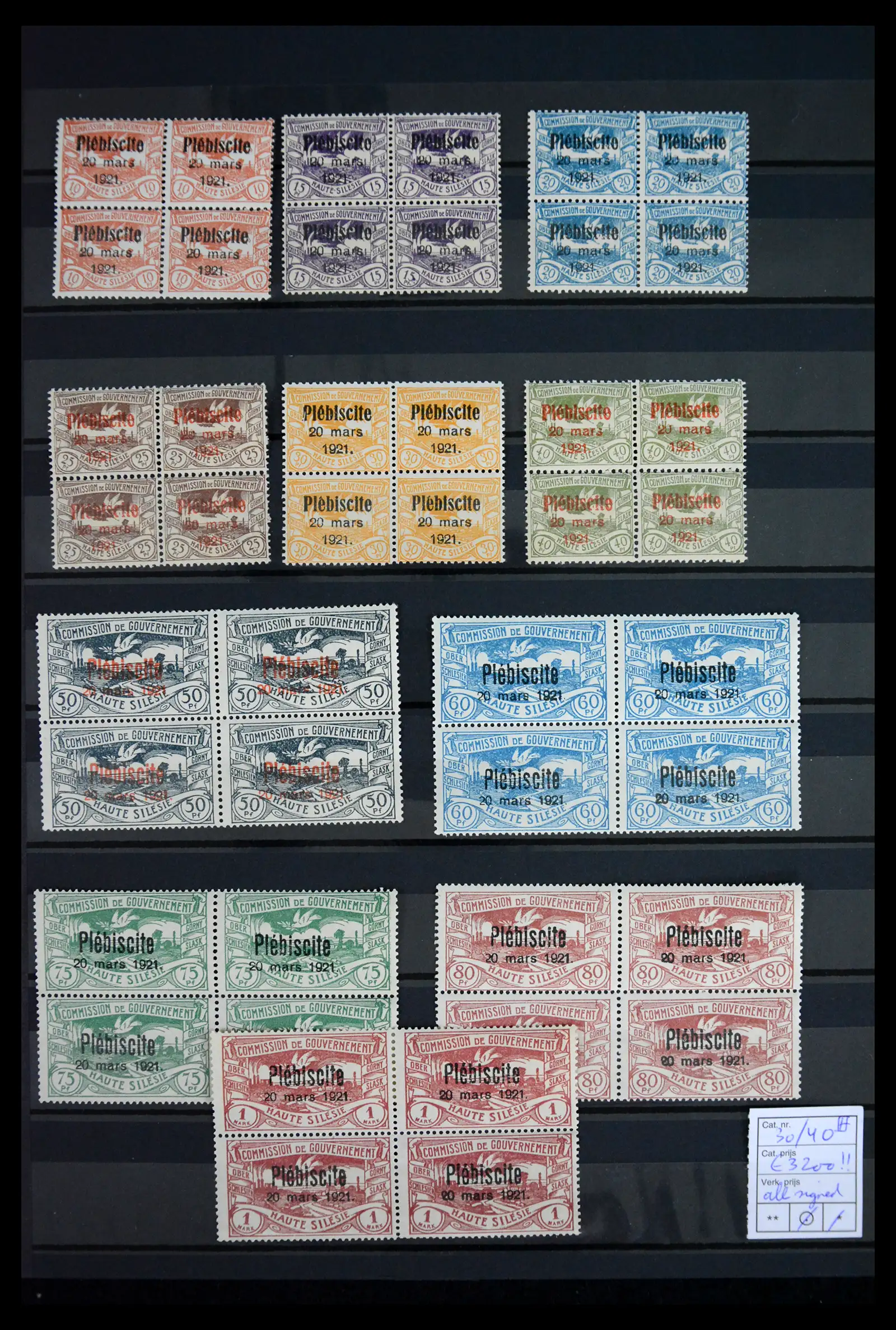 41658 0001 - Stamp collection 41658 Germany Oberschlesien 1921.