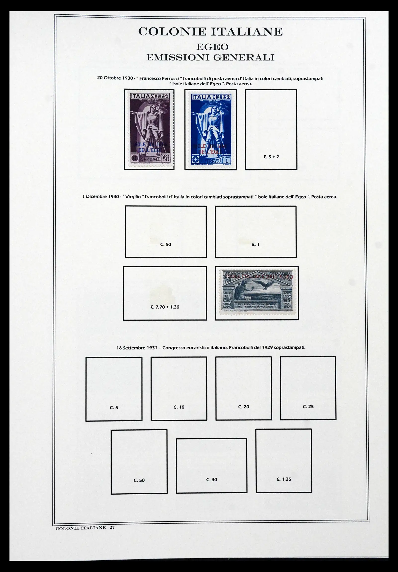 41659 0035 - Stamp collection 41659 Italian Colonies 1893-1943.
