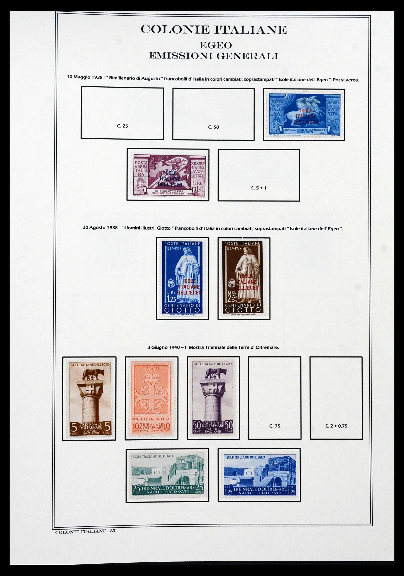 41659 0040 - Stamp collection 41659 Italian Colonies 1893-1943.