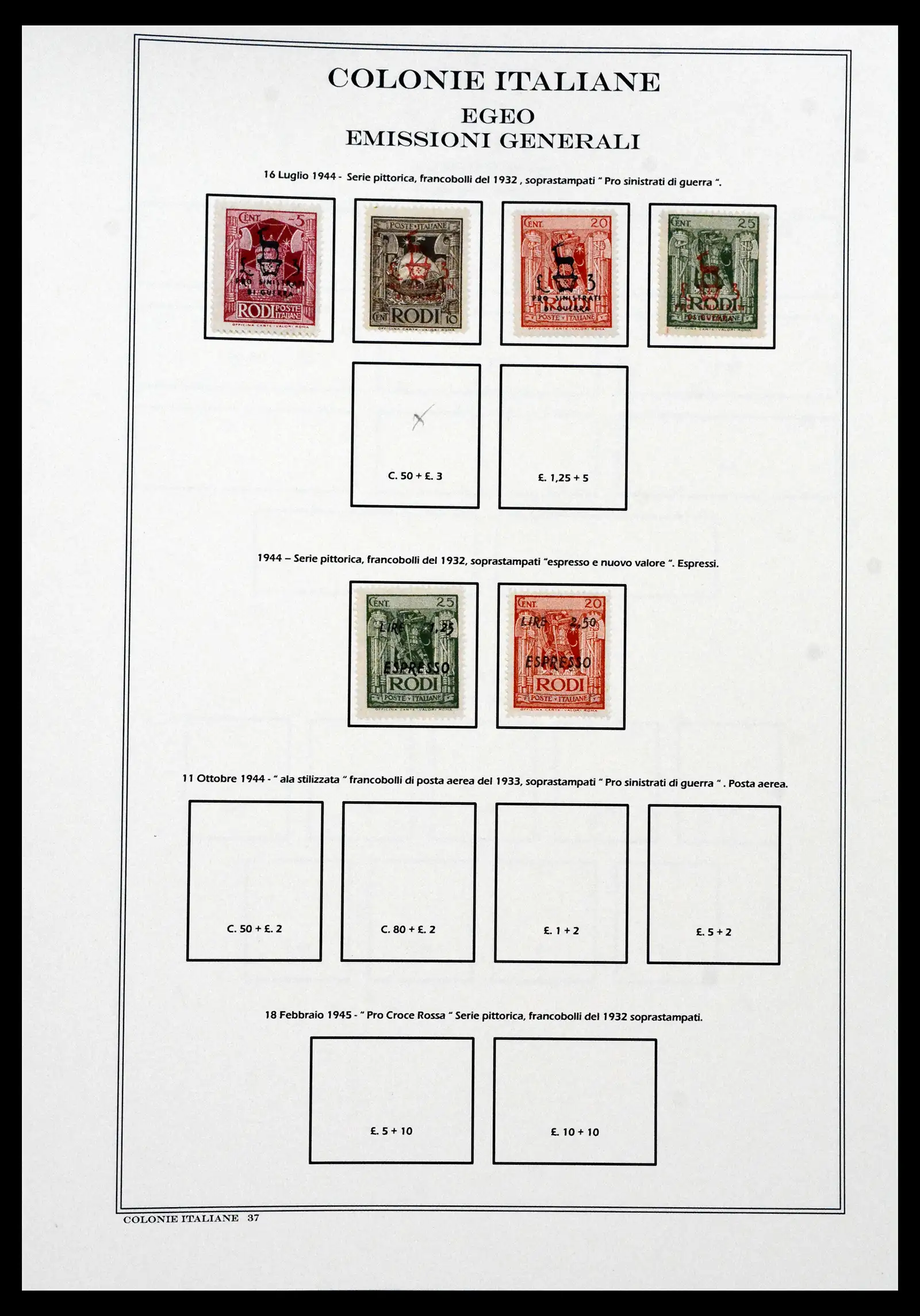 41659 0042 - Stamp collection 41659 Italian Colonies 1893-1943.