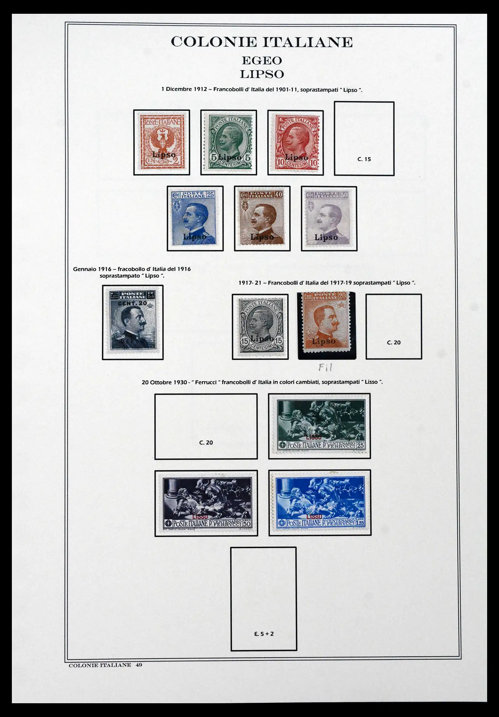 41659 0049 - Stamp collection 41659 Italian Colonies 1893-1943.