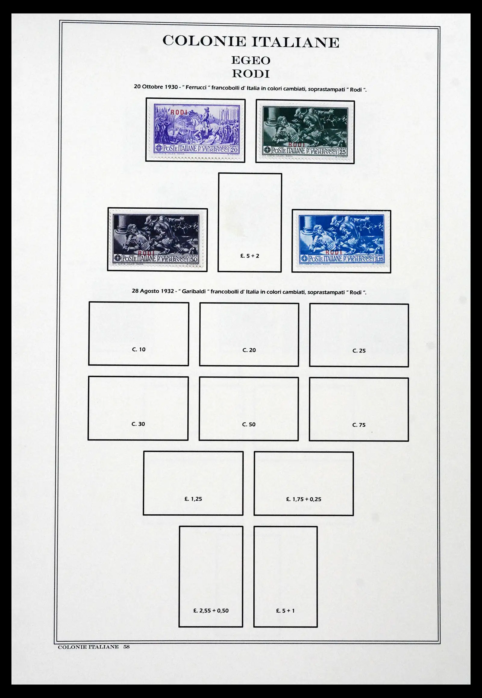 41659 0054 - Stamp collection 41659 Italian Colonies 1893-1943.