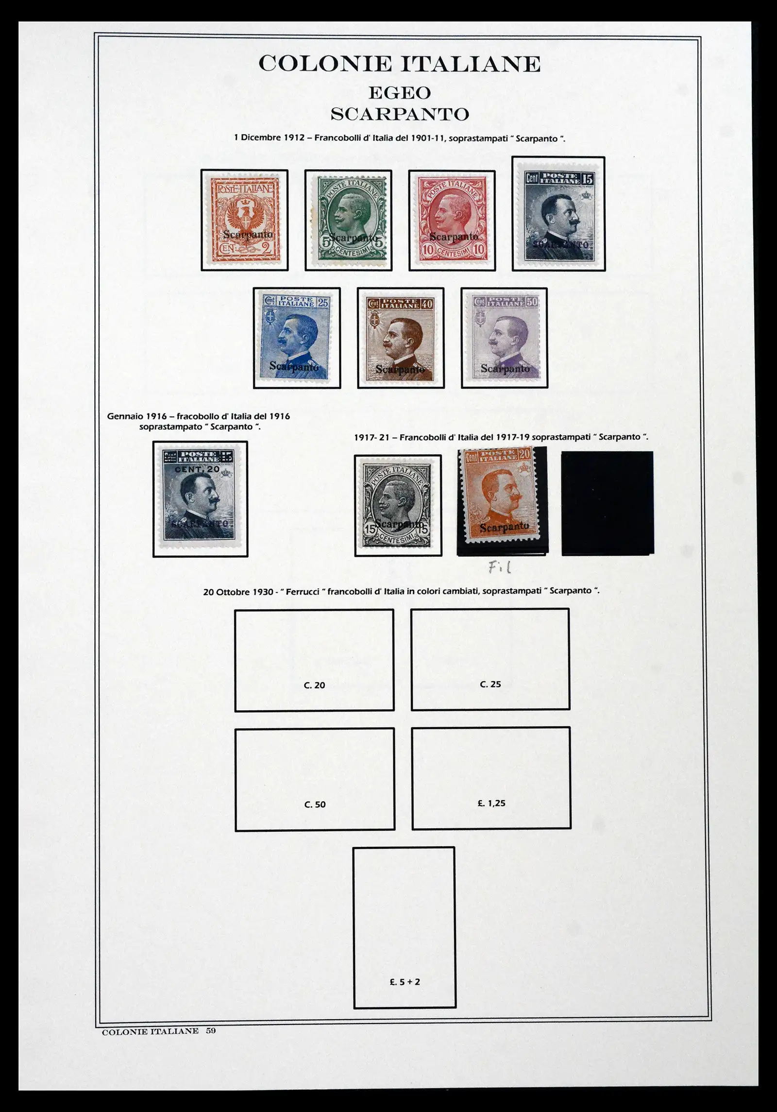 41659 0055 - Stamp collection 41659 Italian Colonies 1893-1943.
