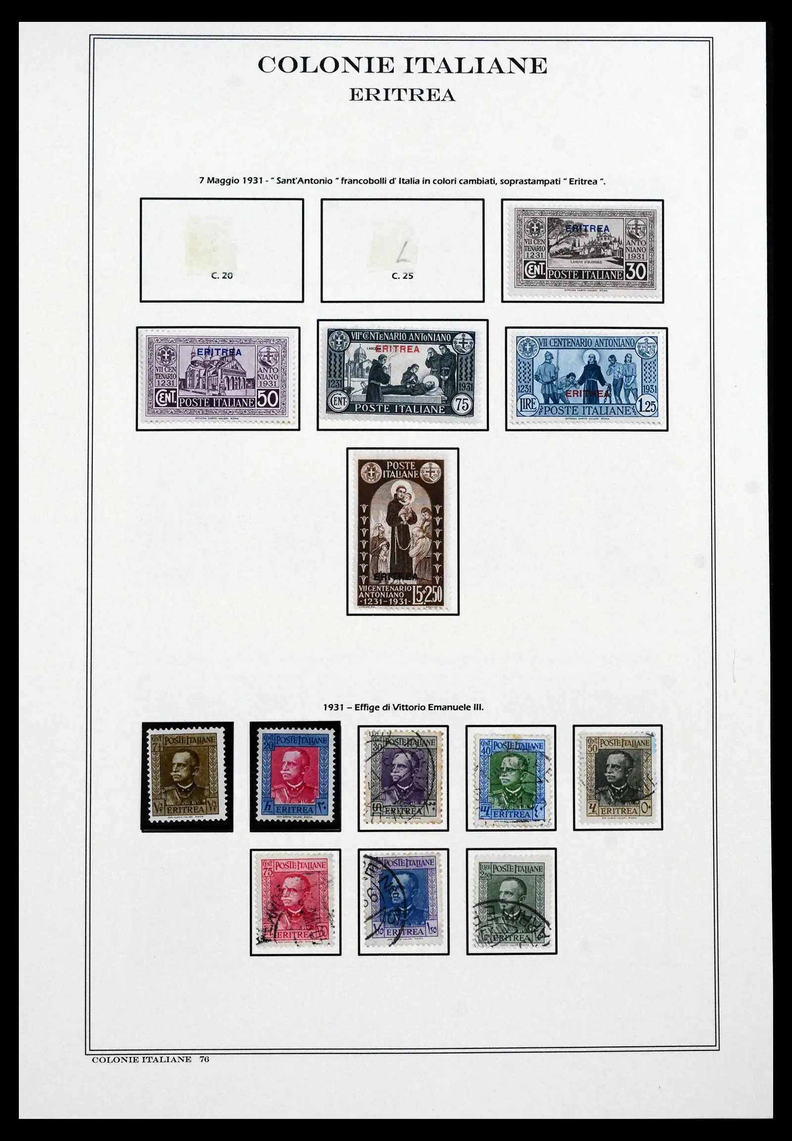41659 0068 - Stamp collection 41659 Italian Colonies 1893-1943.