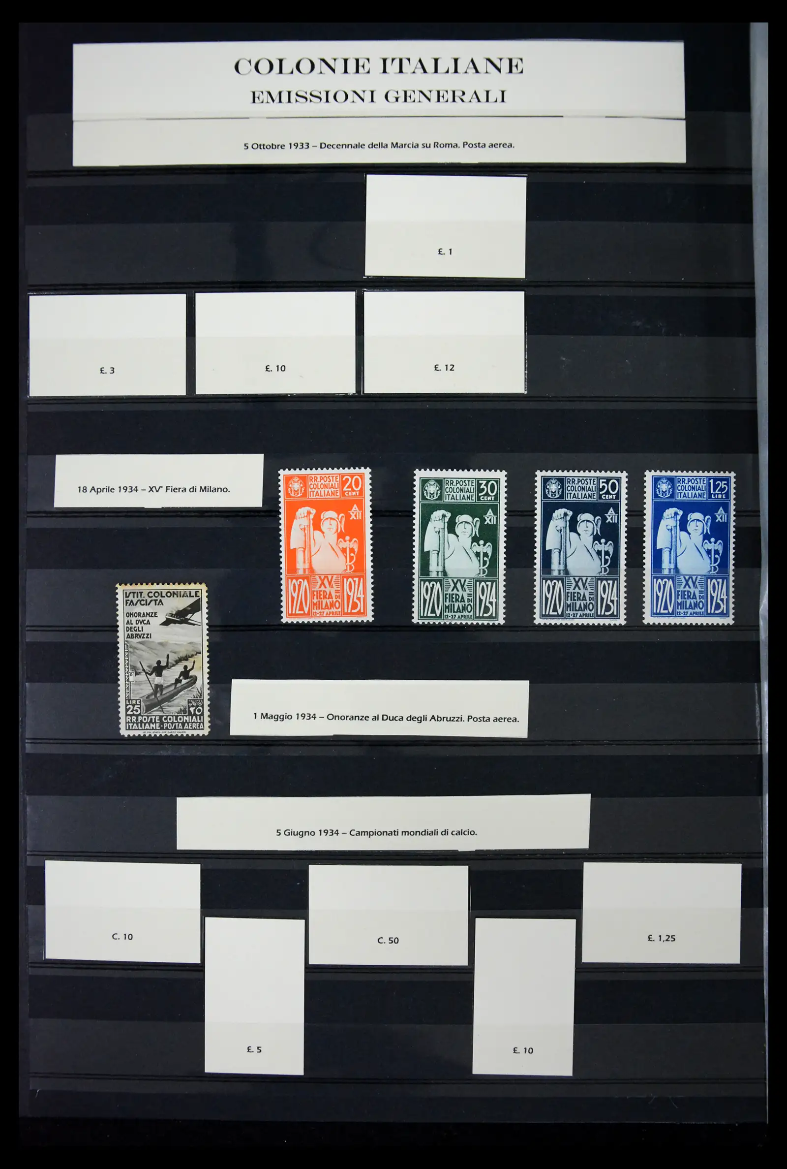 41662 0012 - Postzegelverzameling 41662 Italië BOB / bezetting / gebieden 1893-1955.