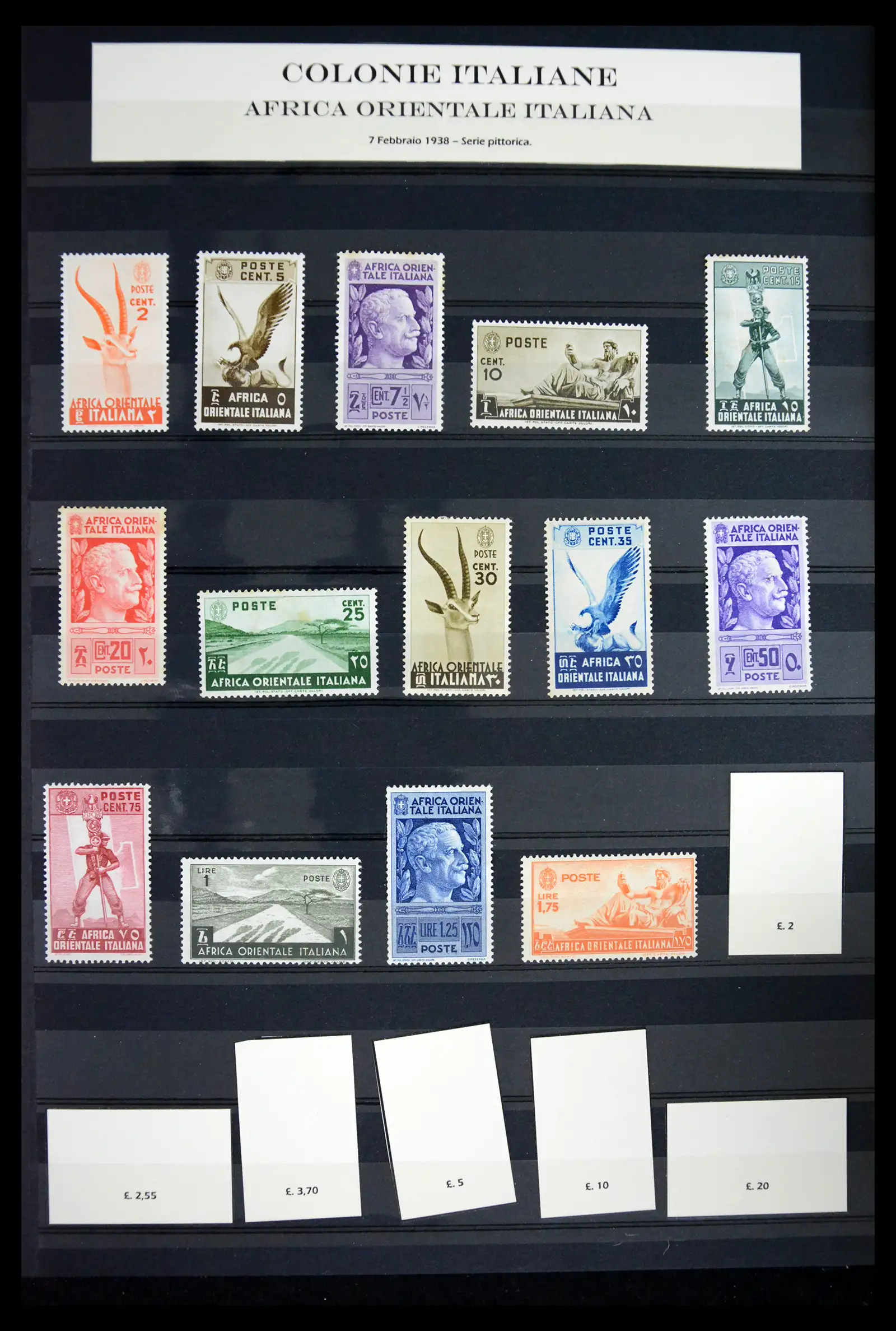 41662 0013 - Postzegelverzameling 41662 Italië BOB / bezetting / gebieden 1893-1955.