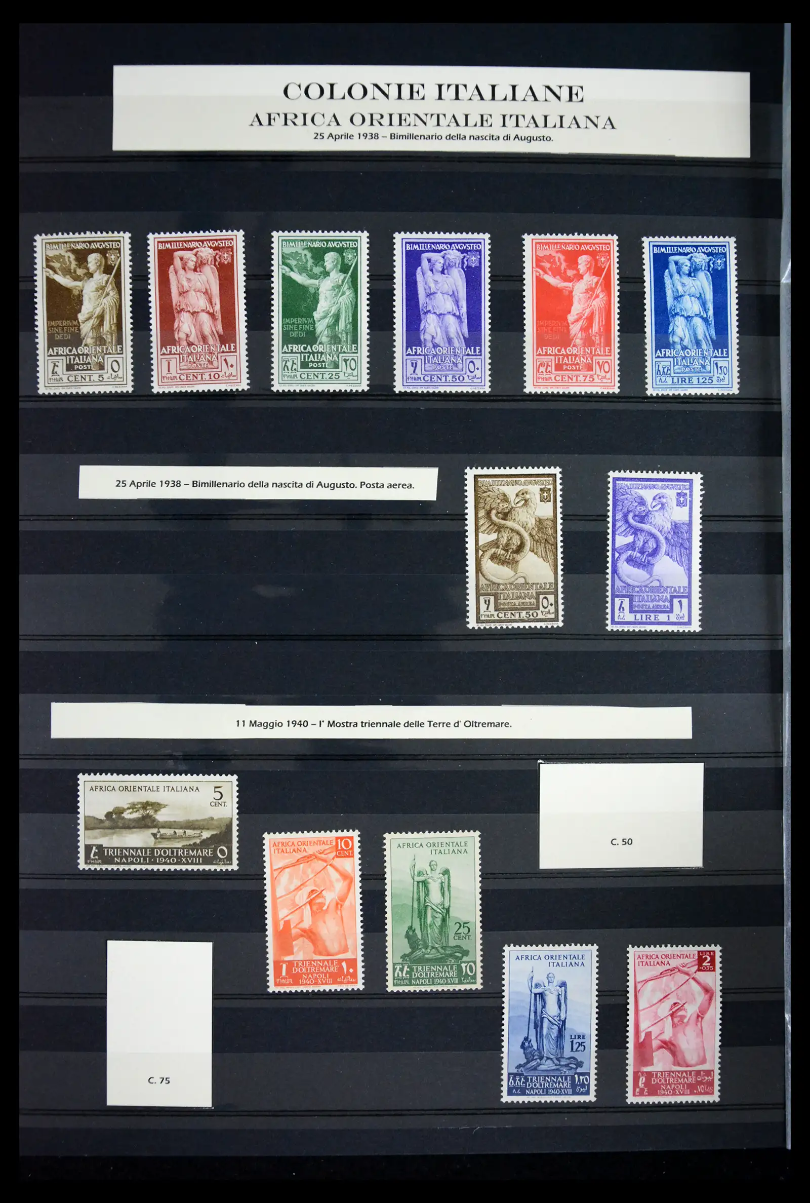 41662 0015 - Postzegelverzameling 41662 Italië BOB / bezetting / gebieden 1893-1955.